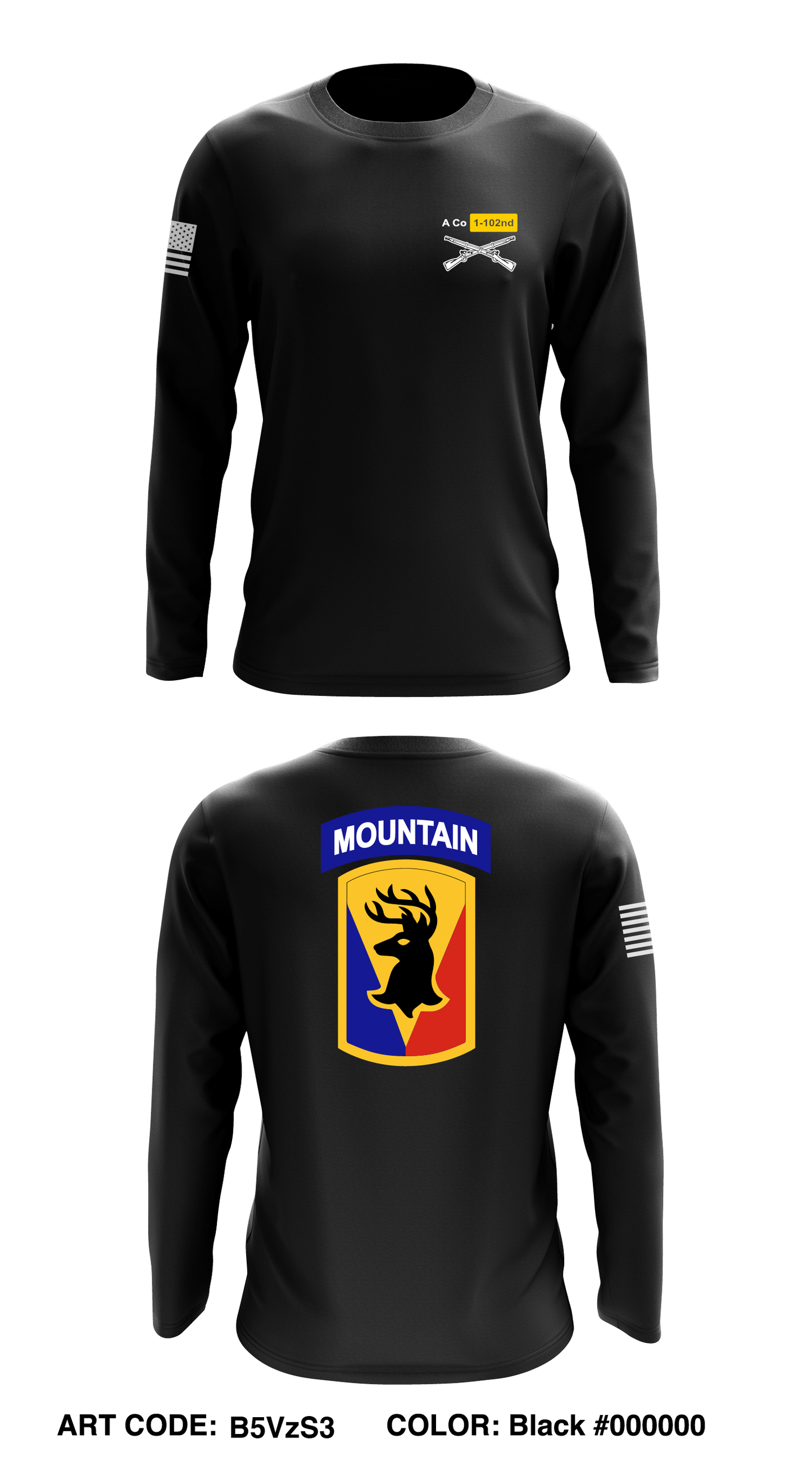 A Co 1-102nd INF Store 1 Core Men's LS Performance Tee - B5VzS3