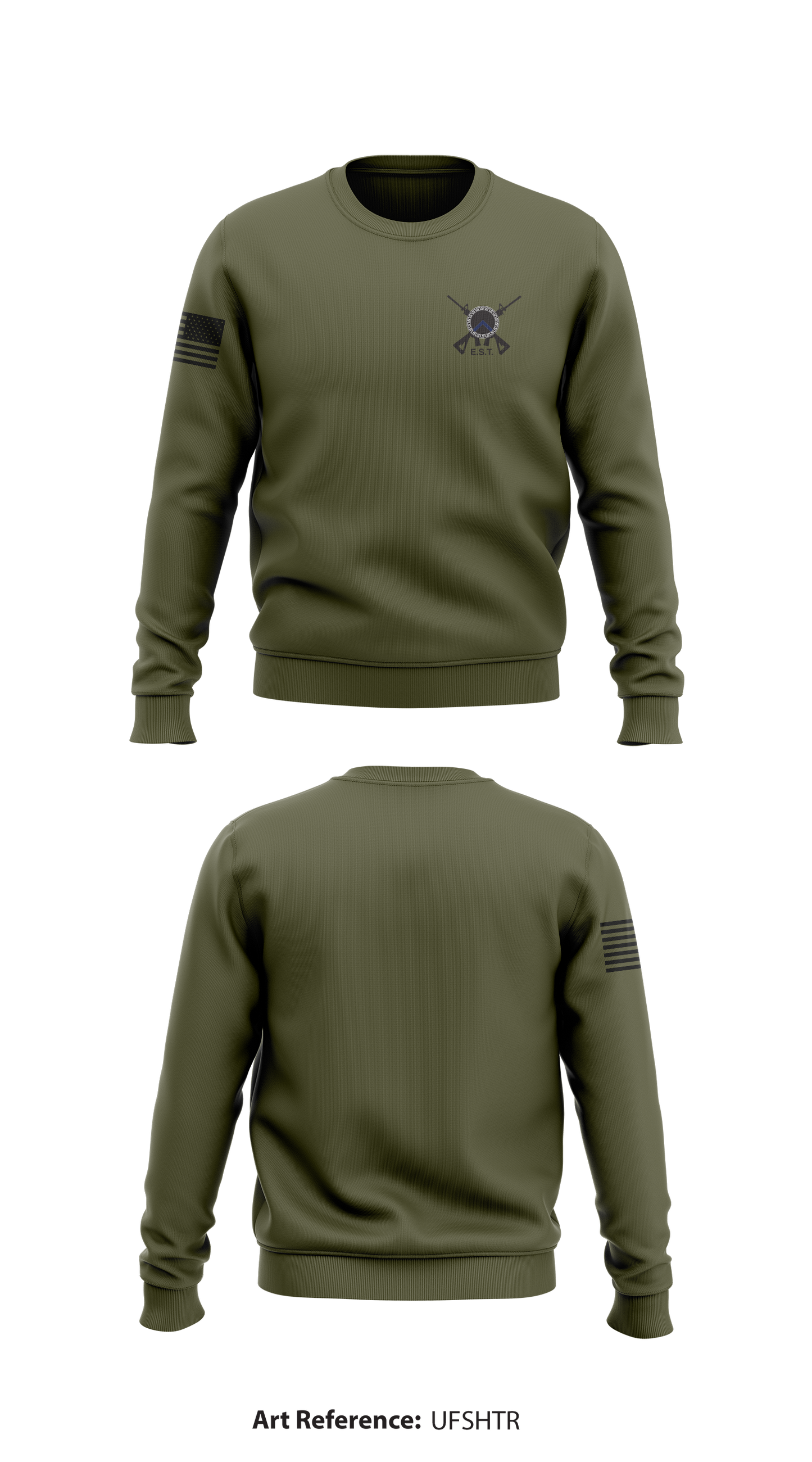 GCRTA Emergency Service Team (EST) Store 1 Core Men's Crewneck Performance Sweatshirt - ufsHTR