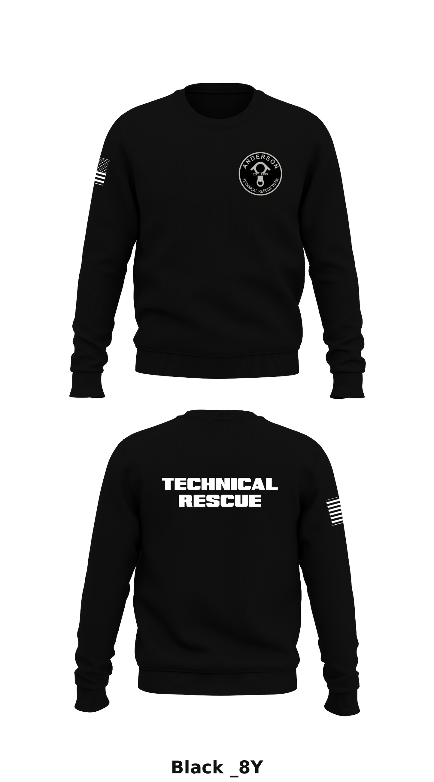 Anderson Technical Rescue Team Store 1 Core Men's Crewneck Performance Sweatshirt - _8Y