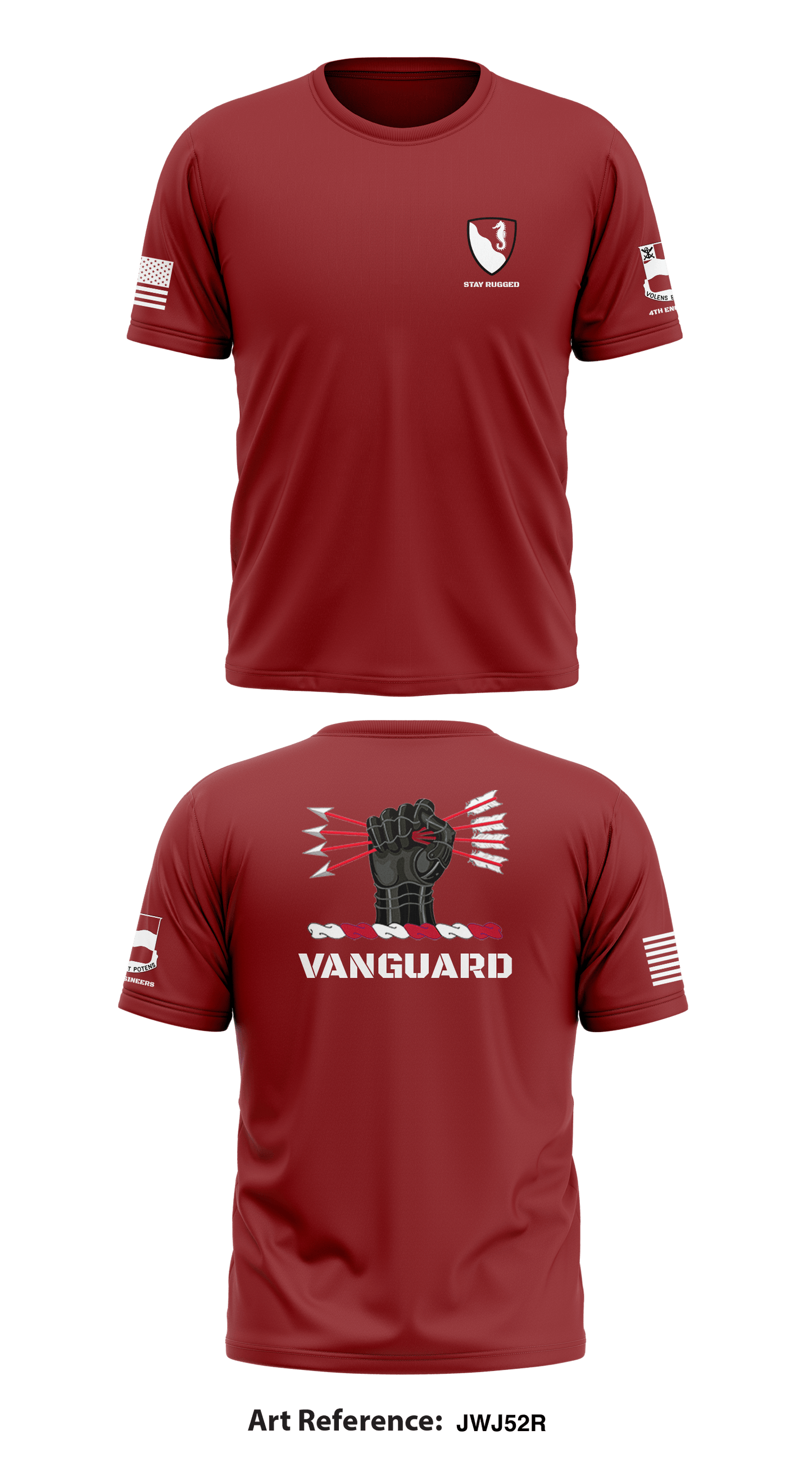 Active Series - Official Wear - 4th Engineer Battalion Store 1 - Short Core Men's SS Performance Tee - JwJ52r
