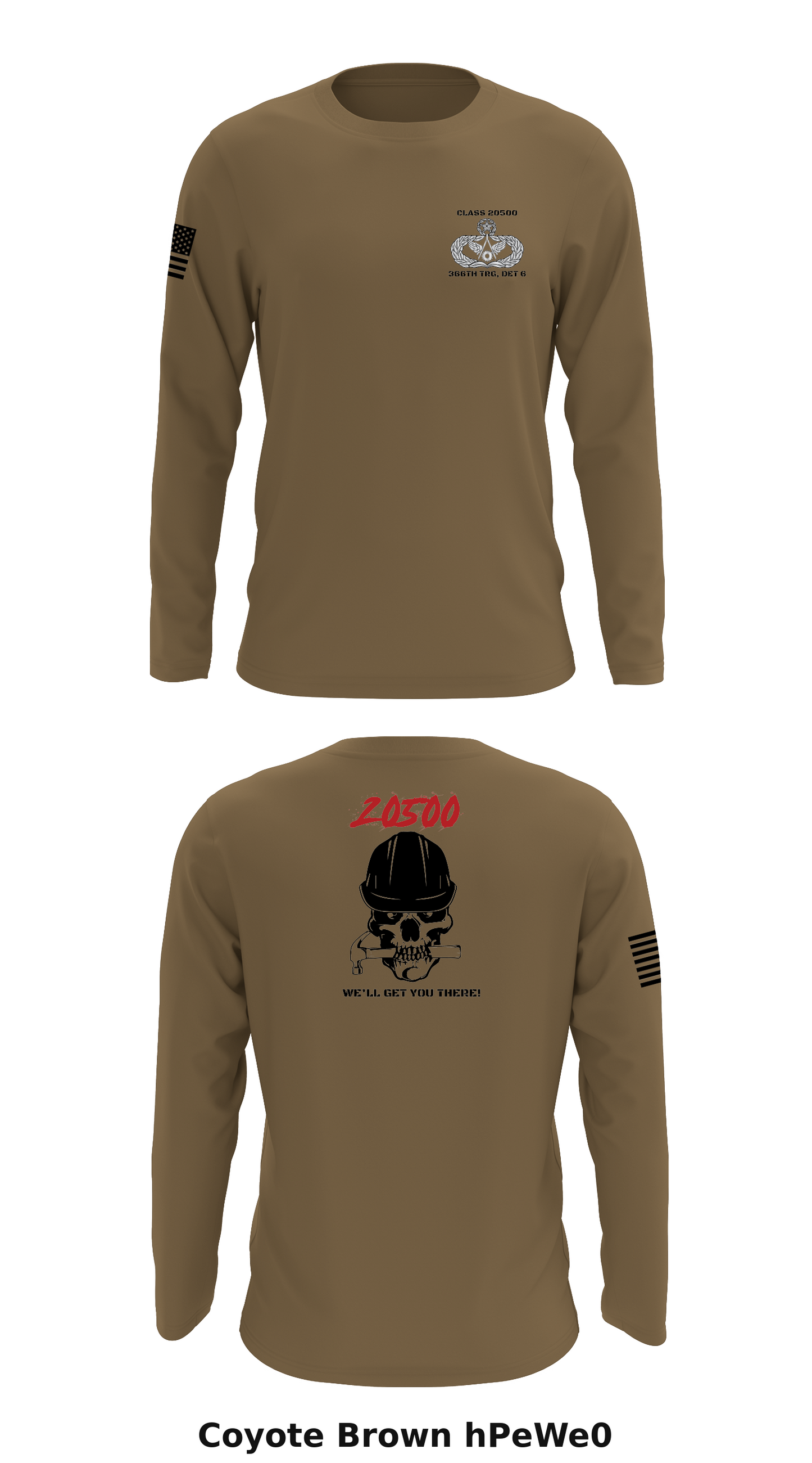 Class 20500, 366th TRS/DET 6 Store 1 Core Men's LS Performance Tee - hPeWe0