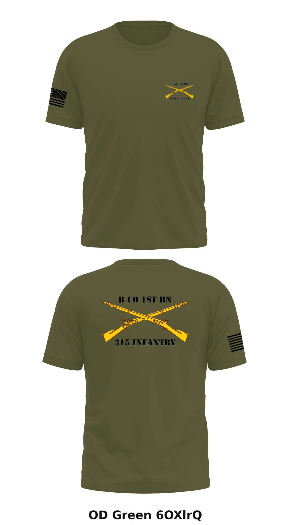 B Co 1st BN 315 Infantry Store 1 Core Men's SS Performance Tee - 6OXlrQ