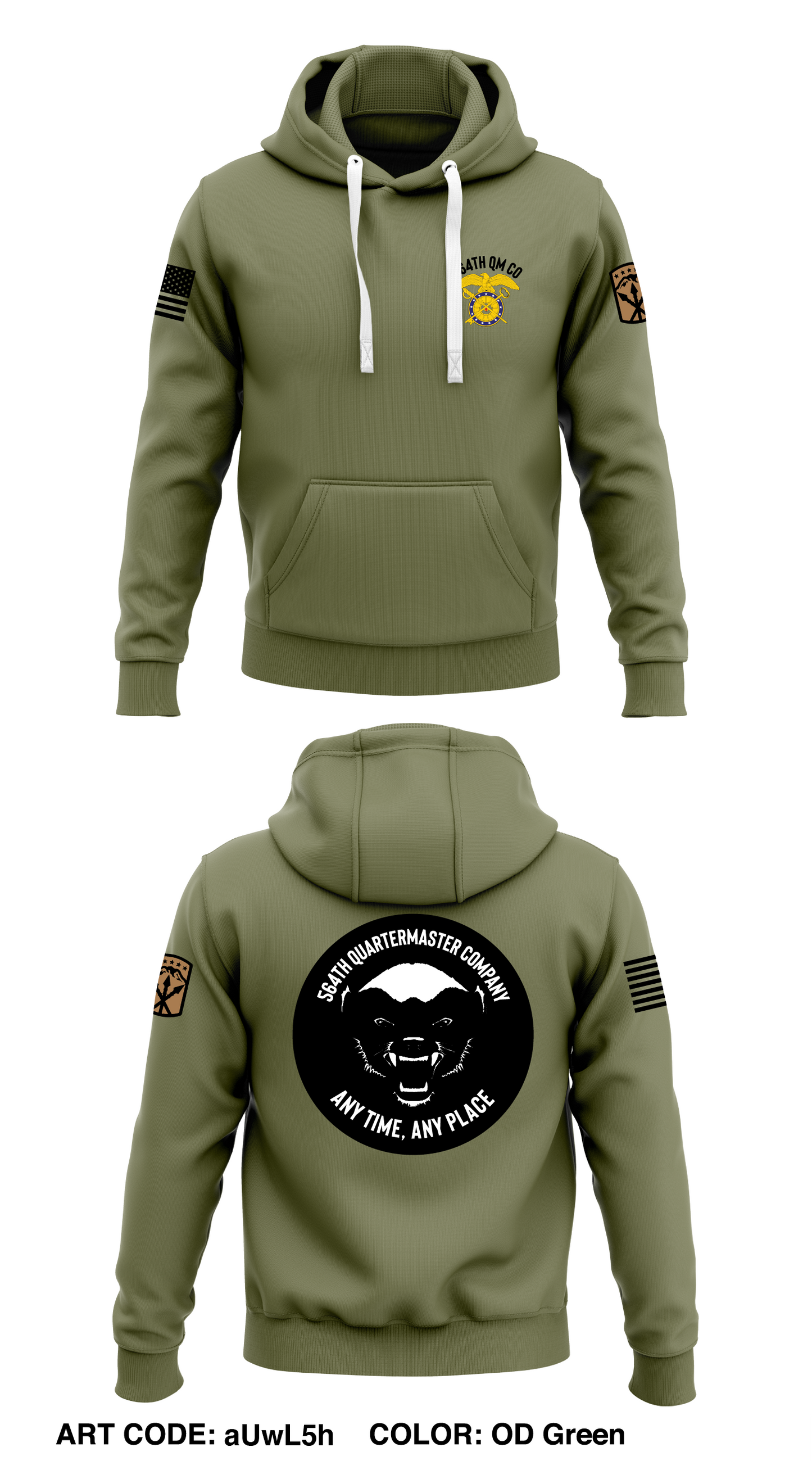 564th Quartermaster Company, honey badgers Store 1 Core Men's Hooded Performance Sweatshirt - aUwL5h