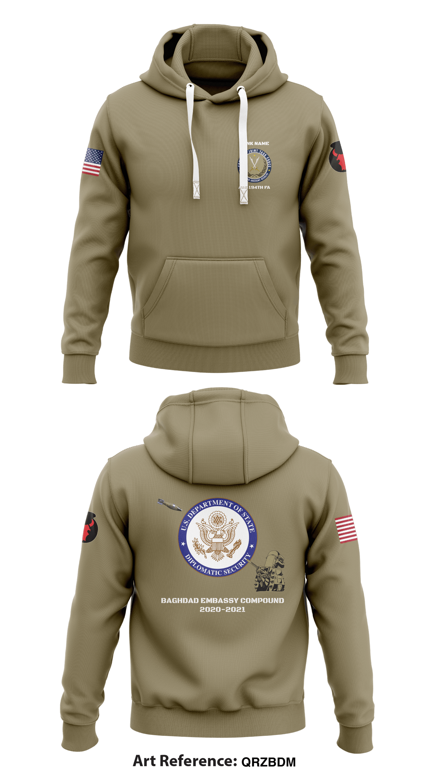 Alpha Battery 1-194th FA Store 1 Core Men's Hooded Performance Sweatshirt - qrzBdm