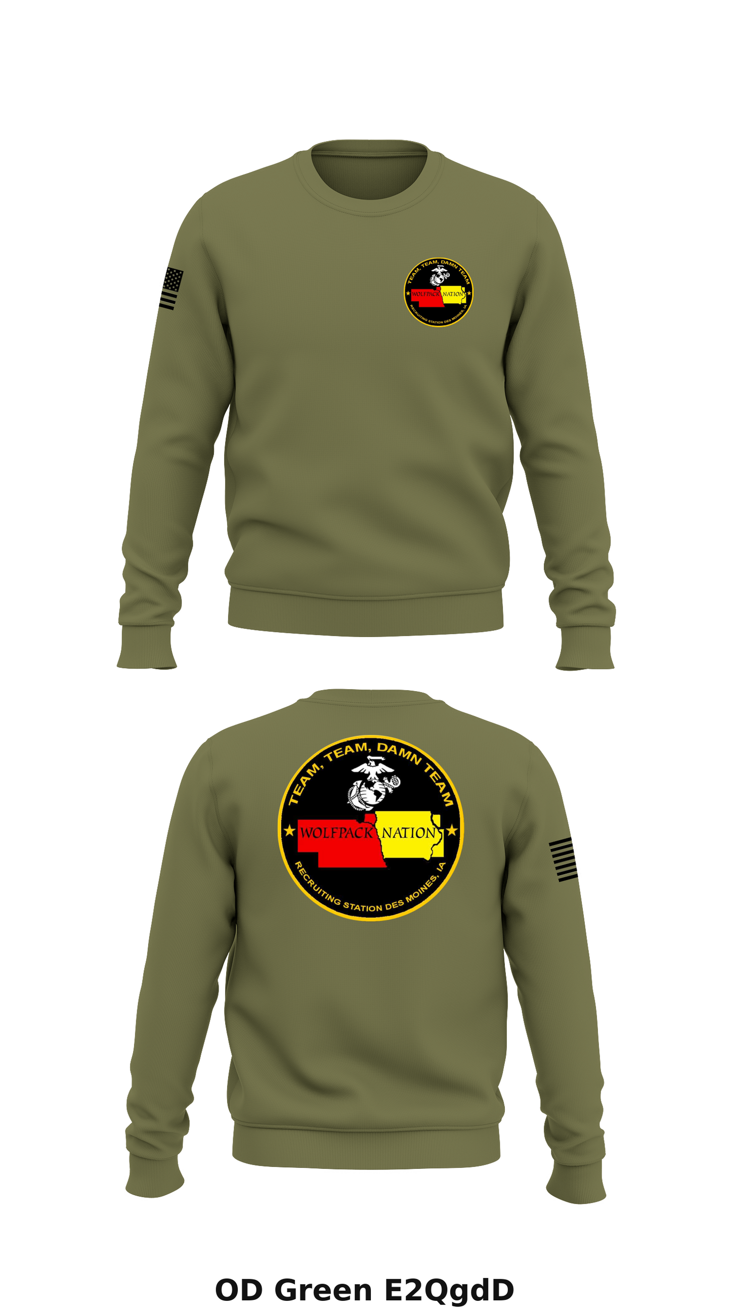 Recruiting Station Des Moines Store 1 Core Men's Crewneck Performance Sweatshirt - E2QgdD