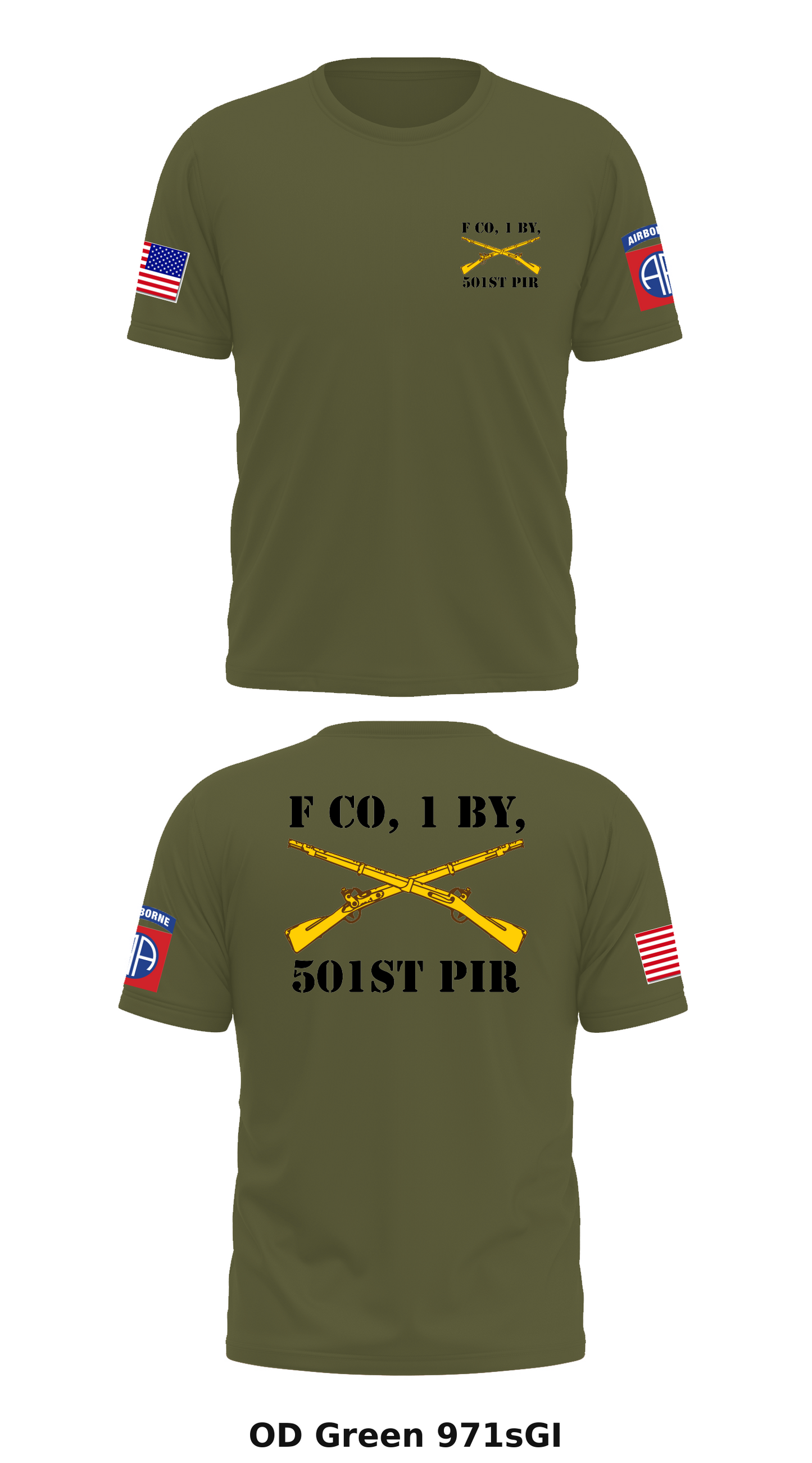 F co, 1 by, 501st pir Store 1 Core Men's SS Performance Tee - 971sGI