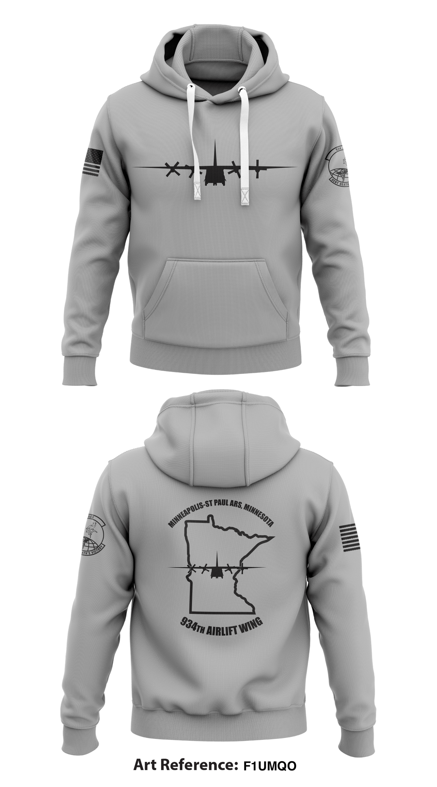 934th AES Core Men's Hooded Performance Sweatshirt - F1umQO