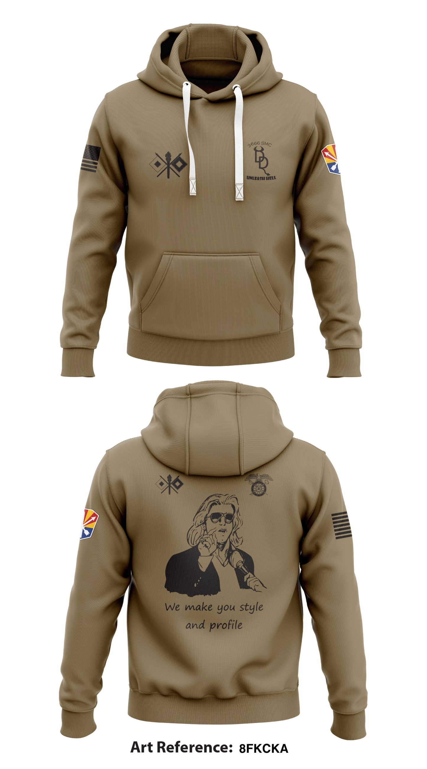 3666th SMC Store 1 Core Men's Hooded Performance Sweatshirt - 8FKCKA