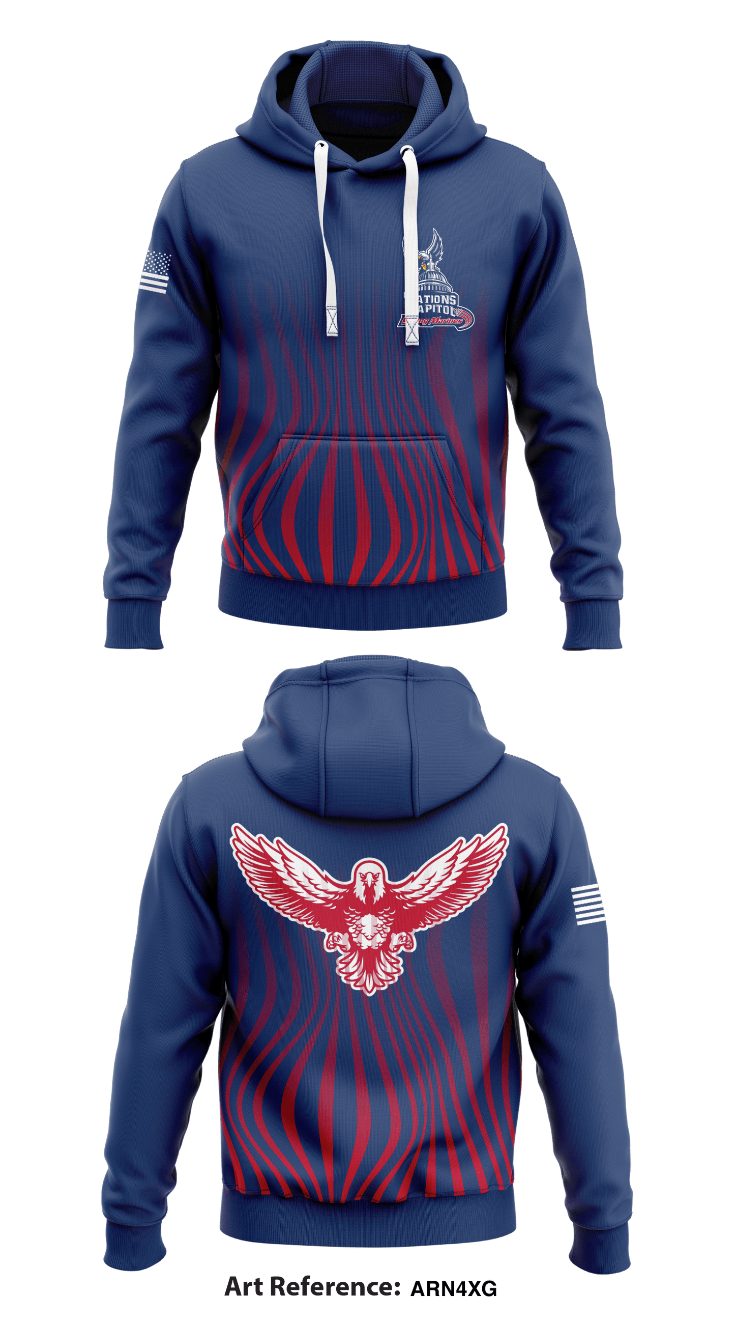 Nations Capitol Young MarinesNations Capitol Young Marines Store 1 Core Men's Hooded Performance Sweatshirt - ARN4Xg