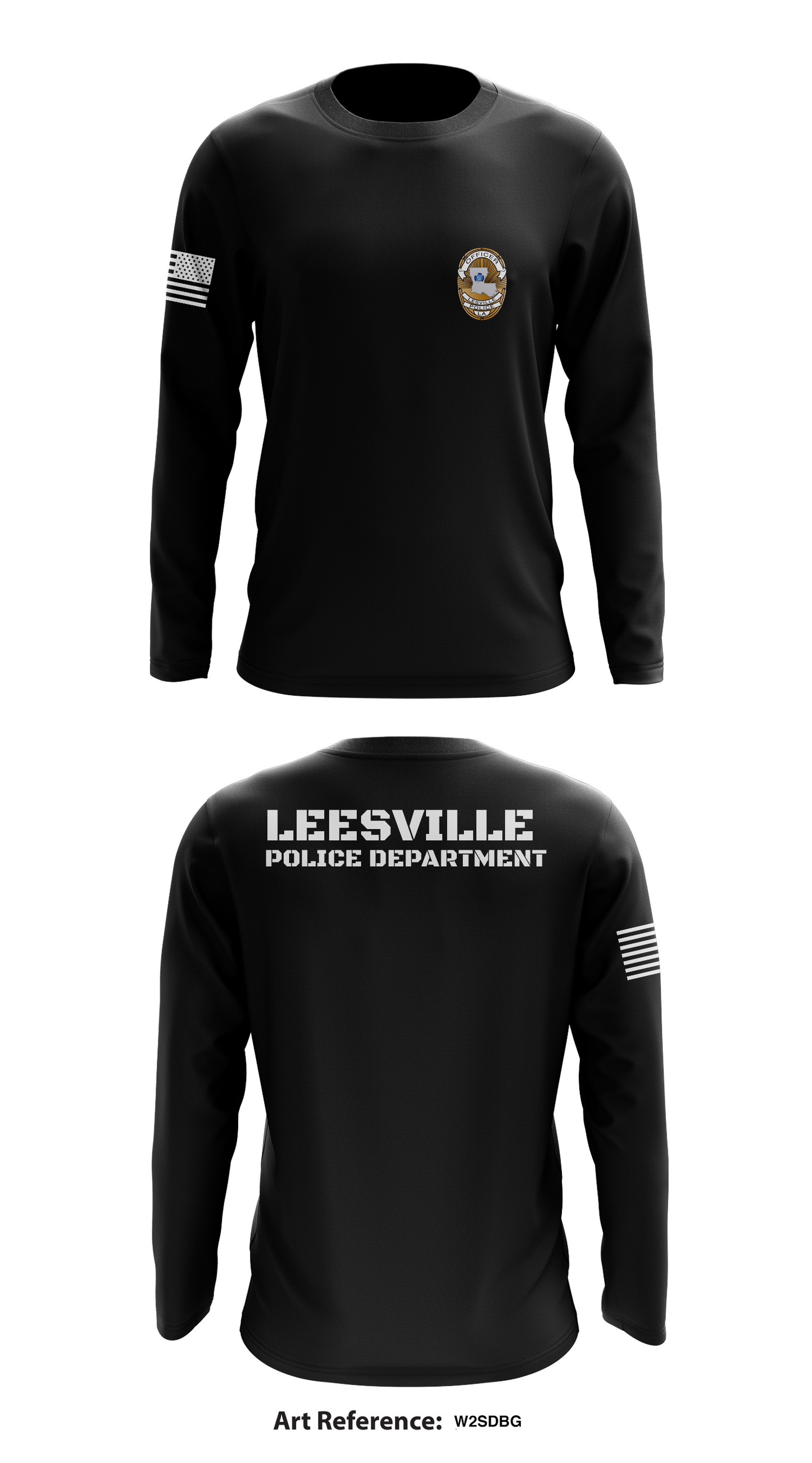 Leesville Police Department Store 1 Core Men's LS Performance Tee - w2Sdbg