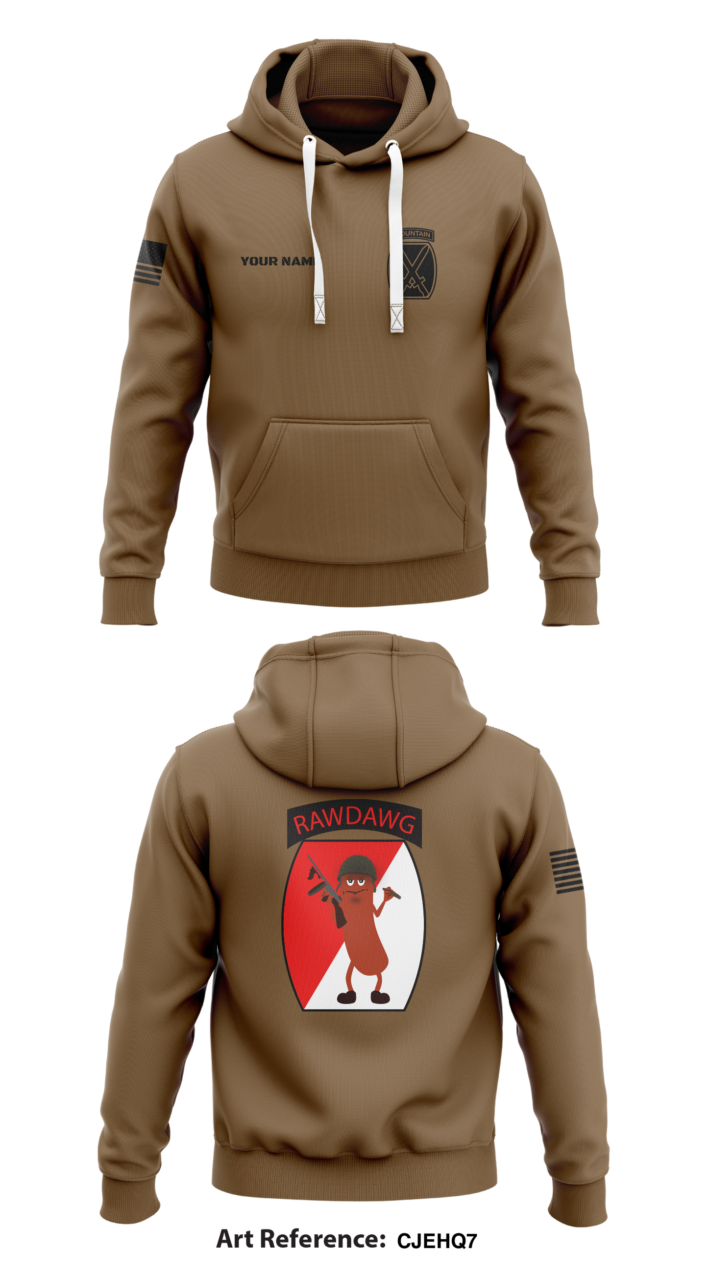 RAWDAWG PLATOON Store 1 Core Men's Hooded Performance Sweatshirt - CJEhq7