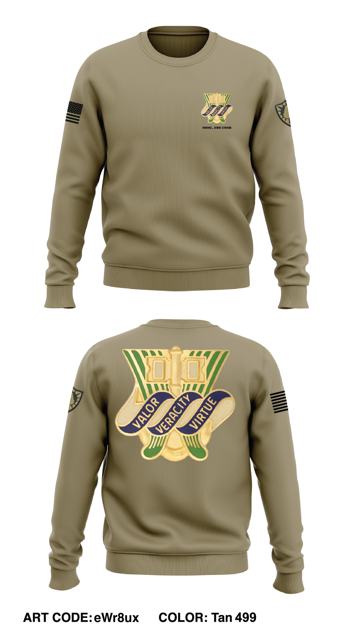 HHC, 286 CSSB Store 1 Core Men's Crewneck Performance Sweatshirt - eWr8ux