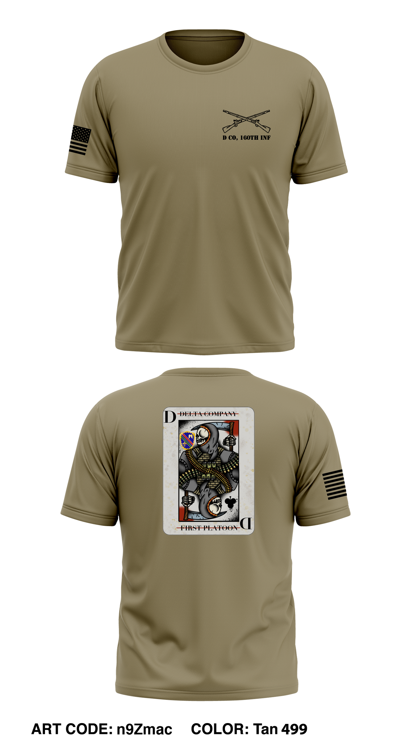 D Co, 160th Inf Store 1 Core Men's SS Performance Tee - n9Zmac