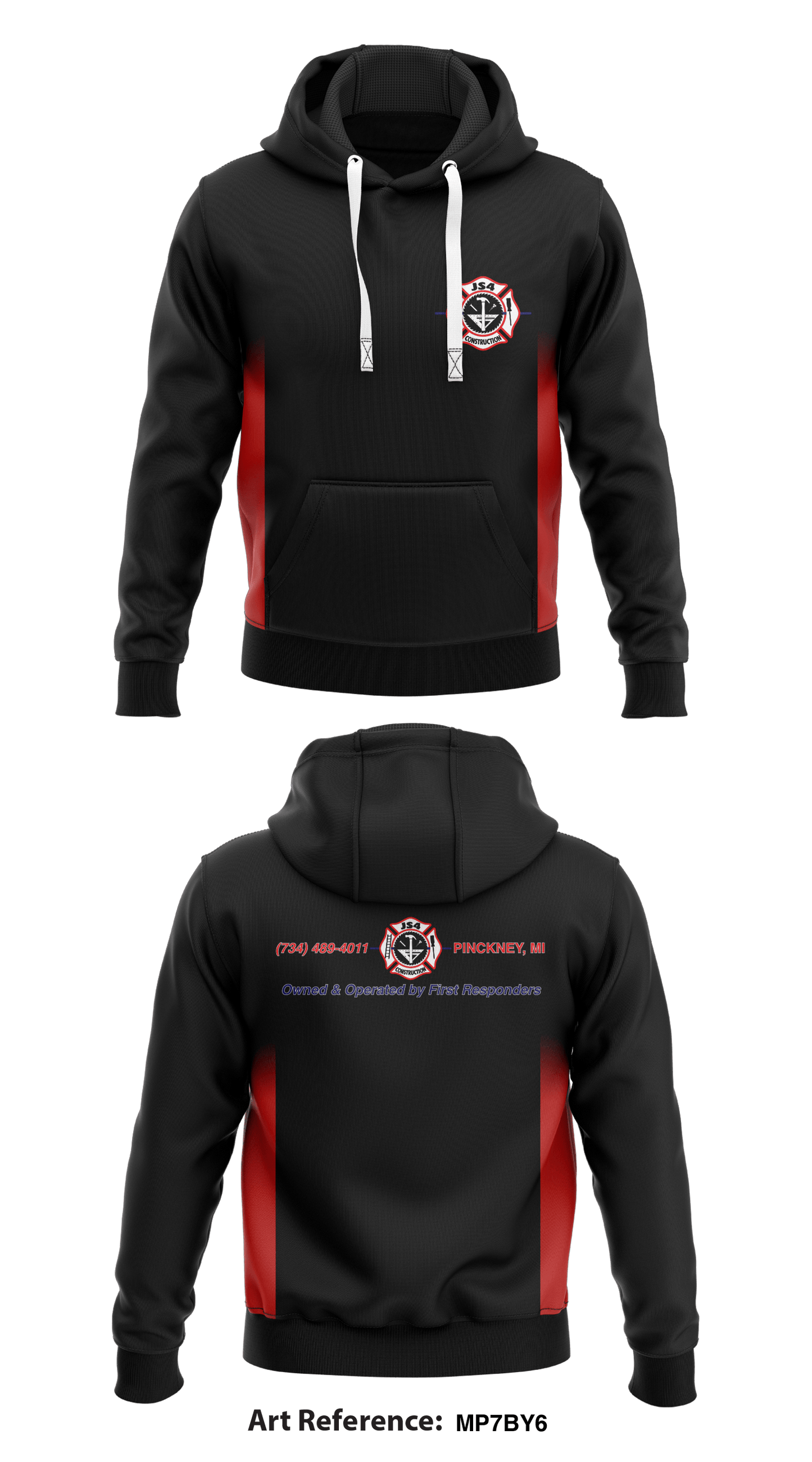 JS4 Construction Store 1 Core Men's Hooded Performance Sweatshirt - MP7bY6