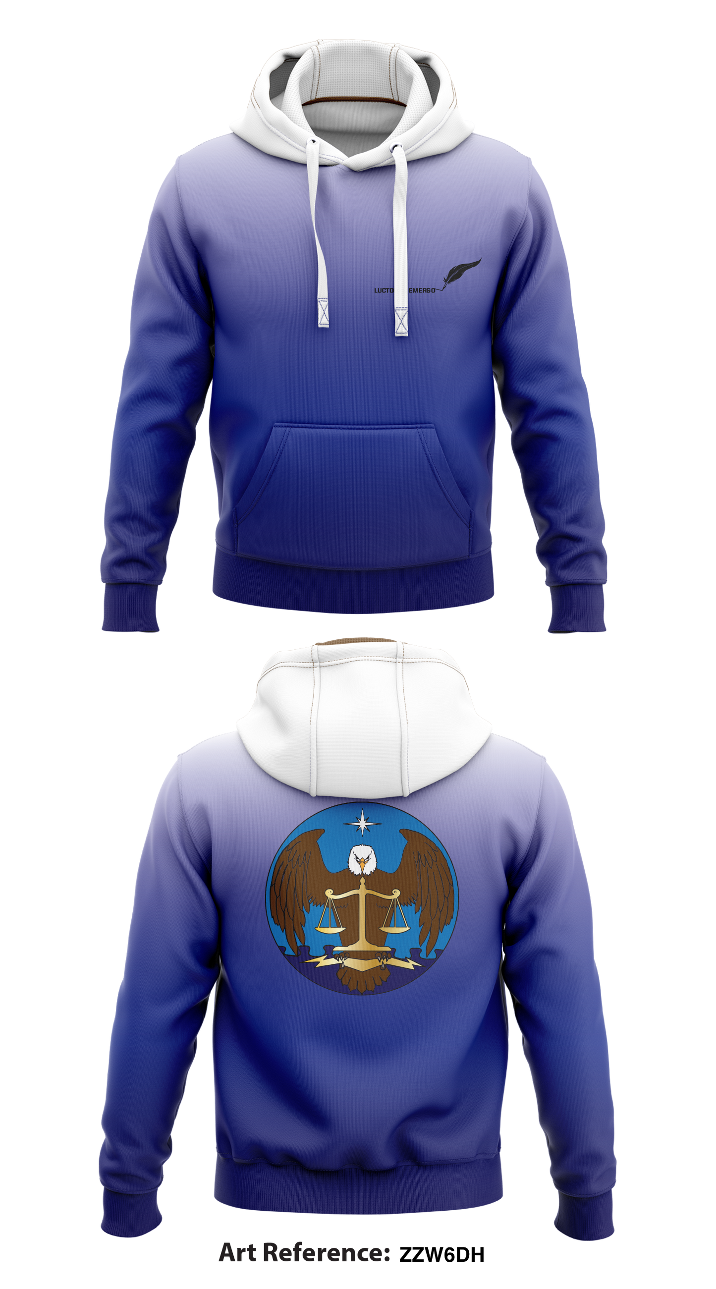 United States Air Force Academy Office of the Staff Judge Advocate Store 1 Core Men's Hooded Performance Sweatshirt - ZZw6DH