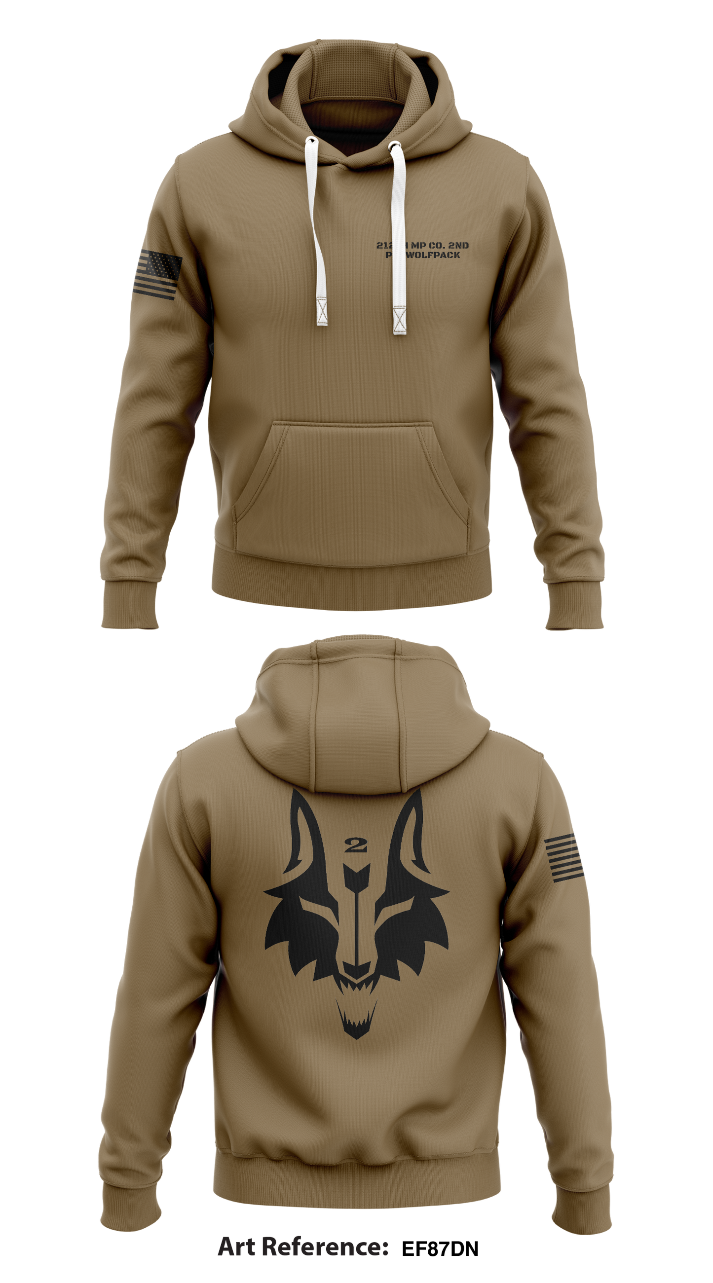 212th MP Co. 2nd PLT Wolf Pack Store 1 Core Men's Hooded Performance Sweatshirt - eF87Dn