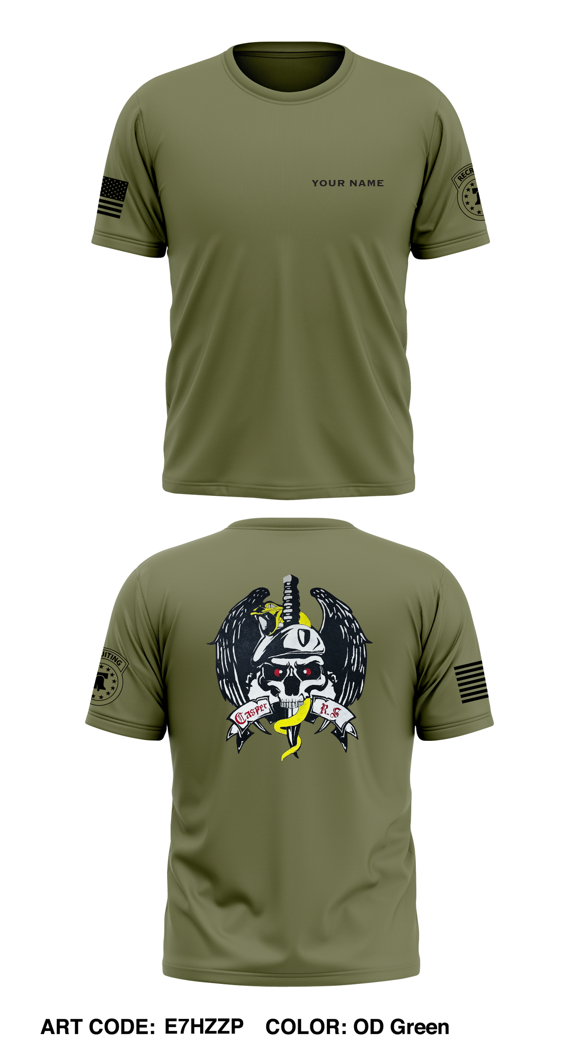 Casper Recruiting Station Store 1 Core Men's SS Performance Tee - E7HZZP