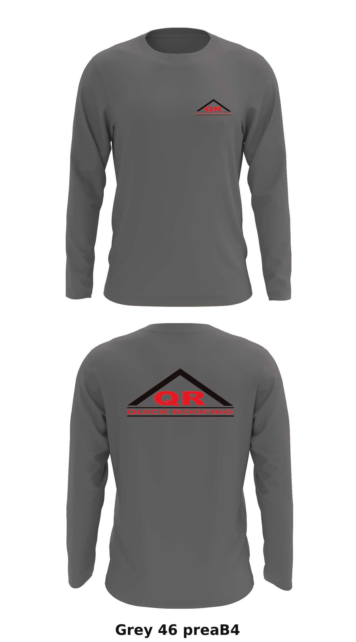 Quick Roofing Store 1 Core Men's LS Performance Tee - preaB4