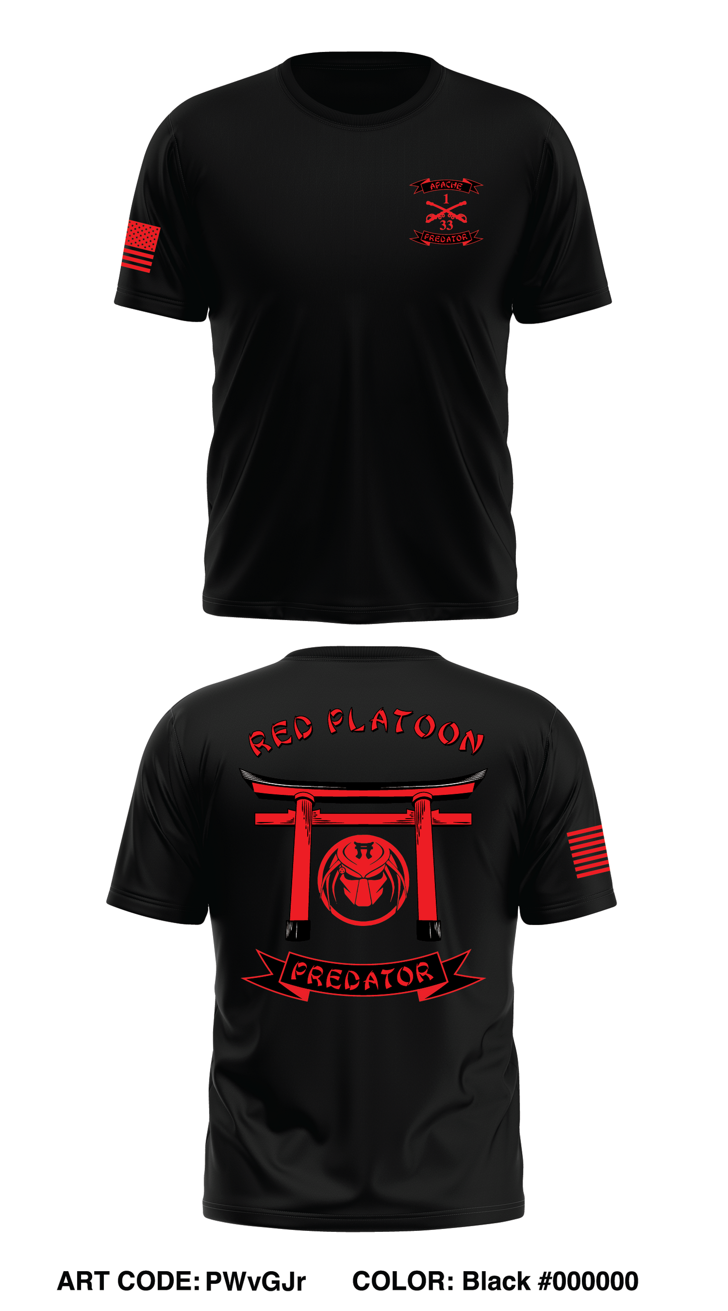1st PLT, Apache Troop, 1-33 CAV Store 1 Core Men's SS Performance Tee - PWvGJr