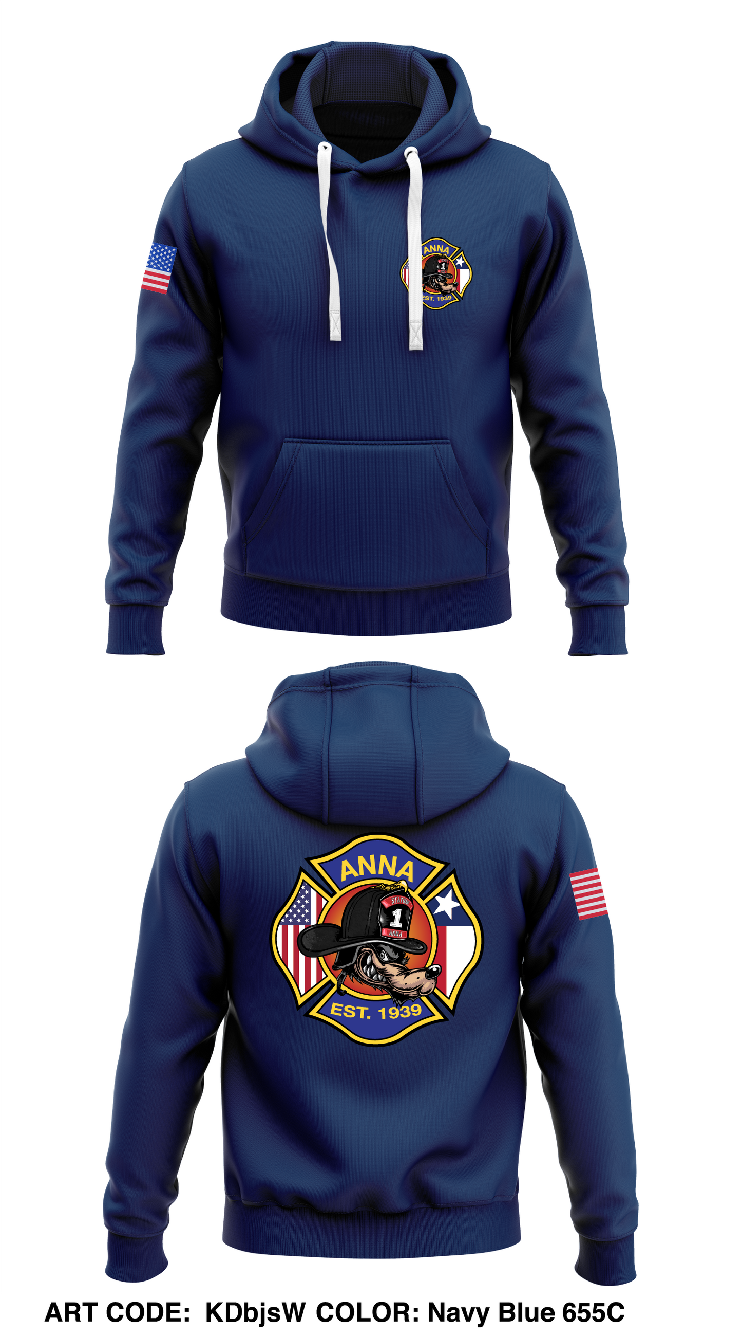 A-Shift, Anna Fire Department Store 1 Core Men's Hooded Performance Sweatshirt - KDbjsW