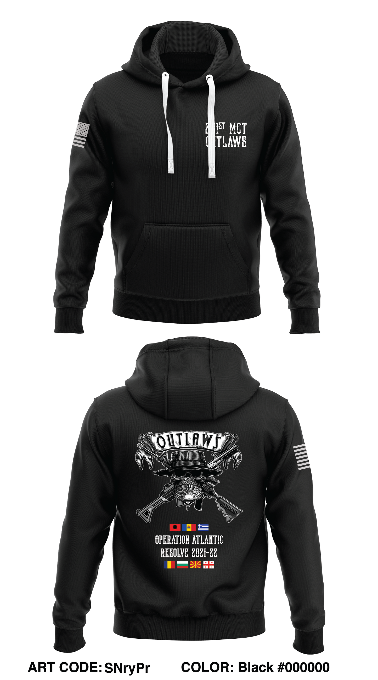 261st MCT OUTLAWS Store 1 Core Men's Hooded Performance Sweatshirt - SNryPr