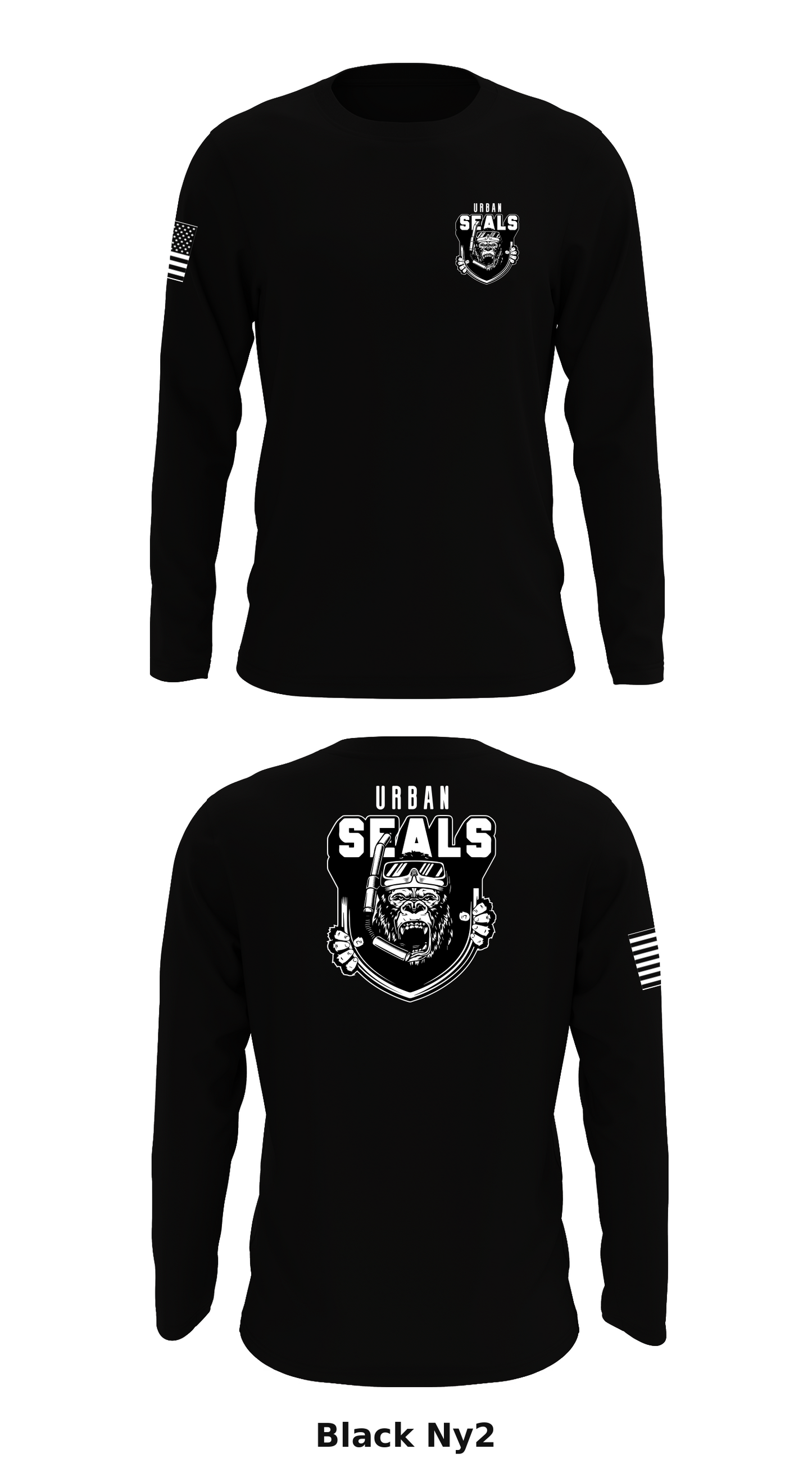 Urban Seals Store 1 Core Men's LS Performance Tee - Ny2