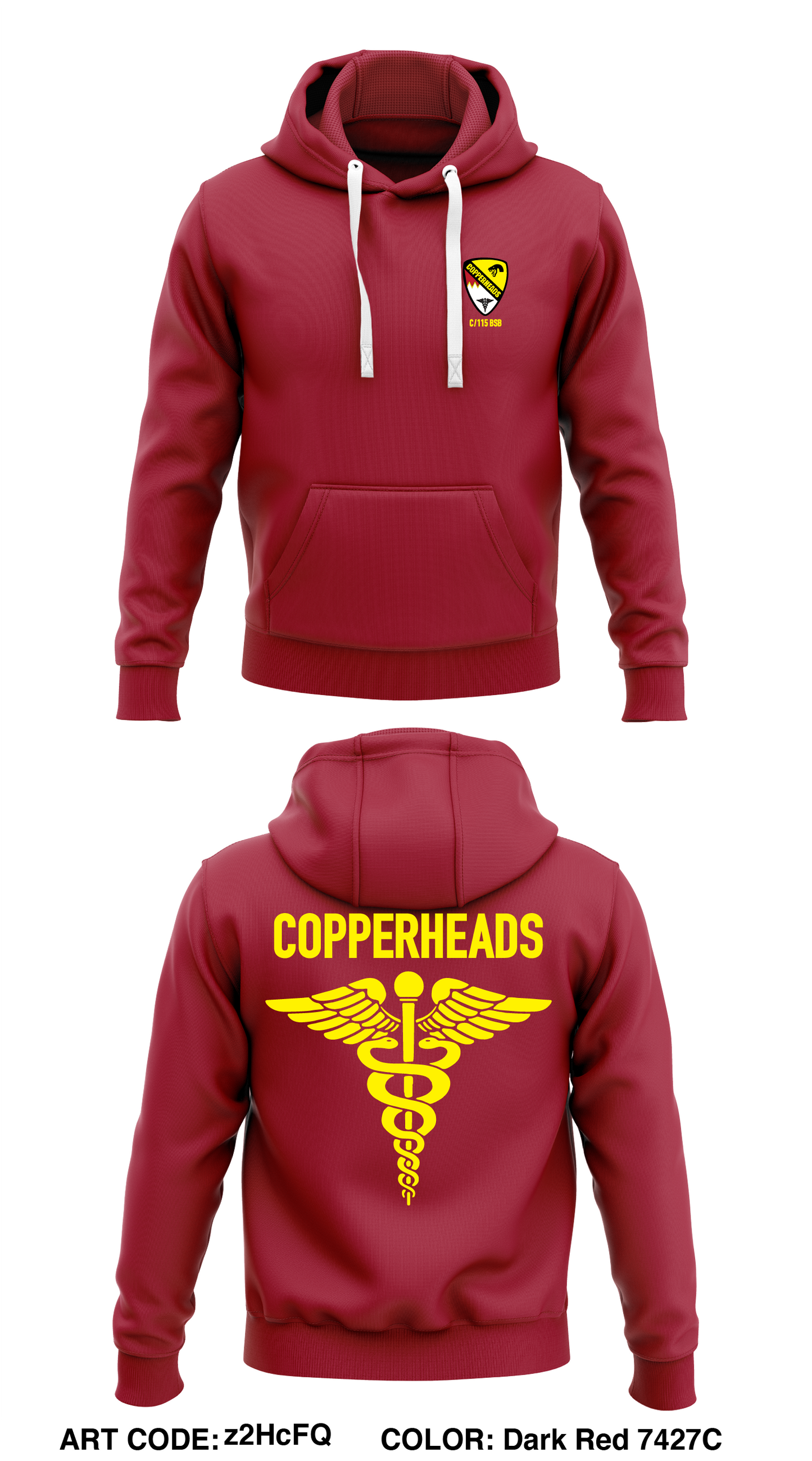 C Co, 115th BSB Store 1 Core Men's Hooded Performance Sweatshirt - z2HcFQ