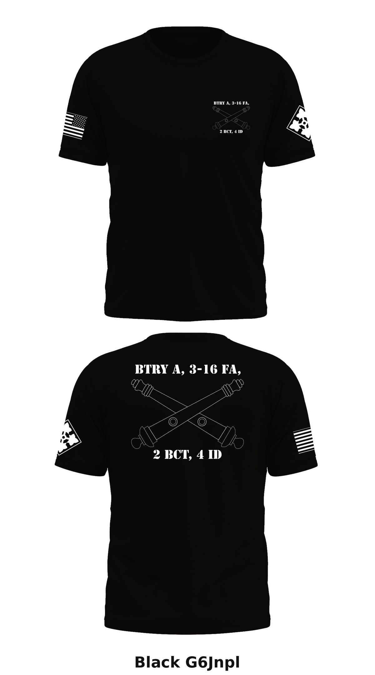 Btry A, 3-16 FA, 2 BCT, 4 ID Store 1 Core Men's SS Performance Tee - G6Jnpl