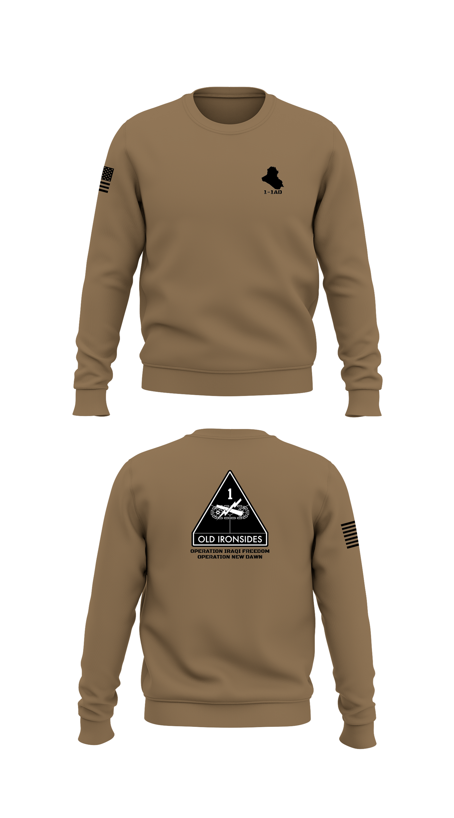 1-1AD Store 1 Core Men's Crewneck Performance Sweatshirt - 42623068078