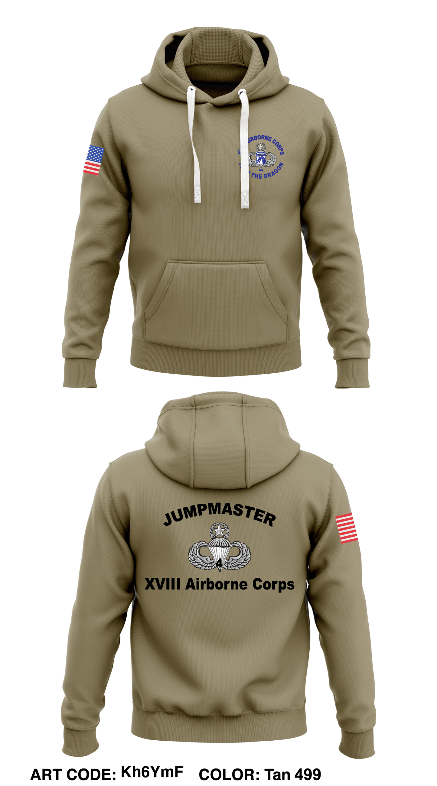 18th Airborne Corps G4 Store 1 Core Men's Hooded Performance Sweatshirt - Kh6YmF