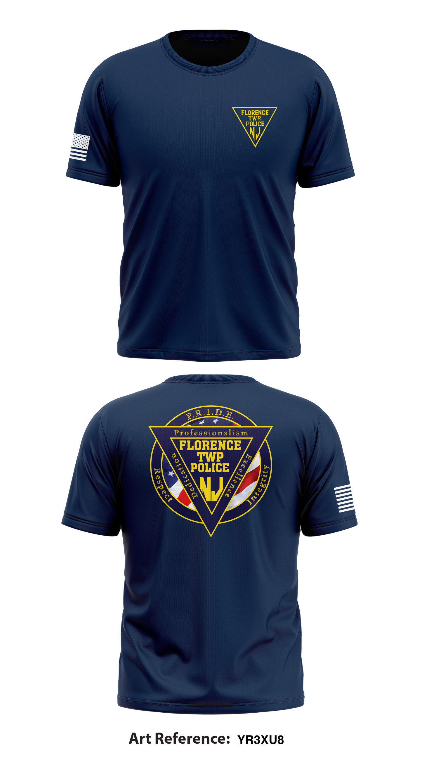 Florence Twp Police Dept Store 1 Core Men's SS Performance Tee - YR3Xu8