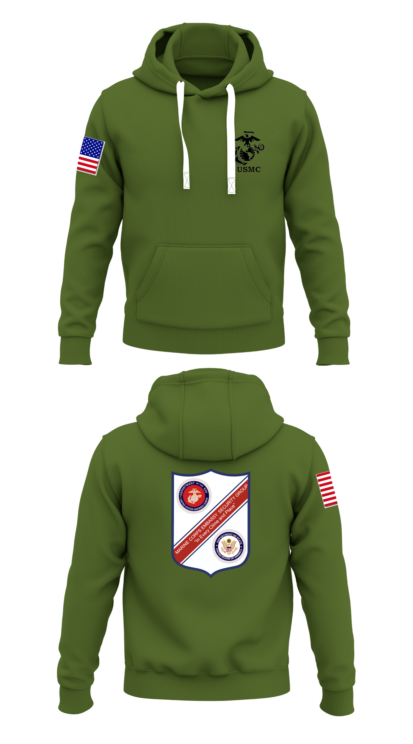 Marine Security Guard Store 1 Core Men's Hooded Performance Sweatshirt - 65698197663