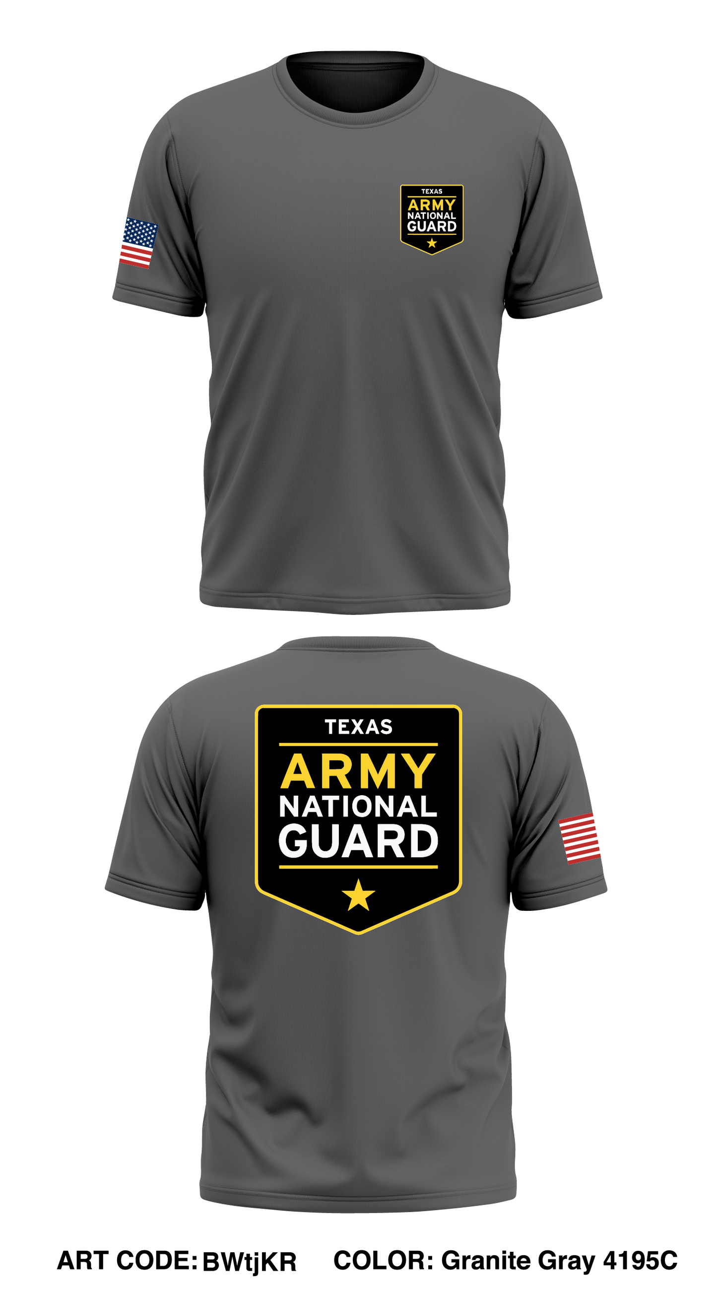 Texas Army National Guard Store 1 Core Men's SS Performance Tee - BWtjKR