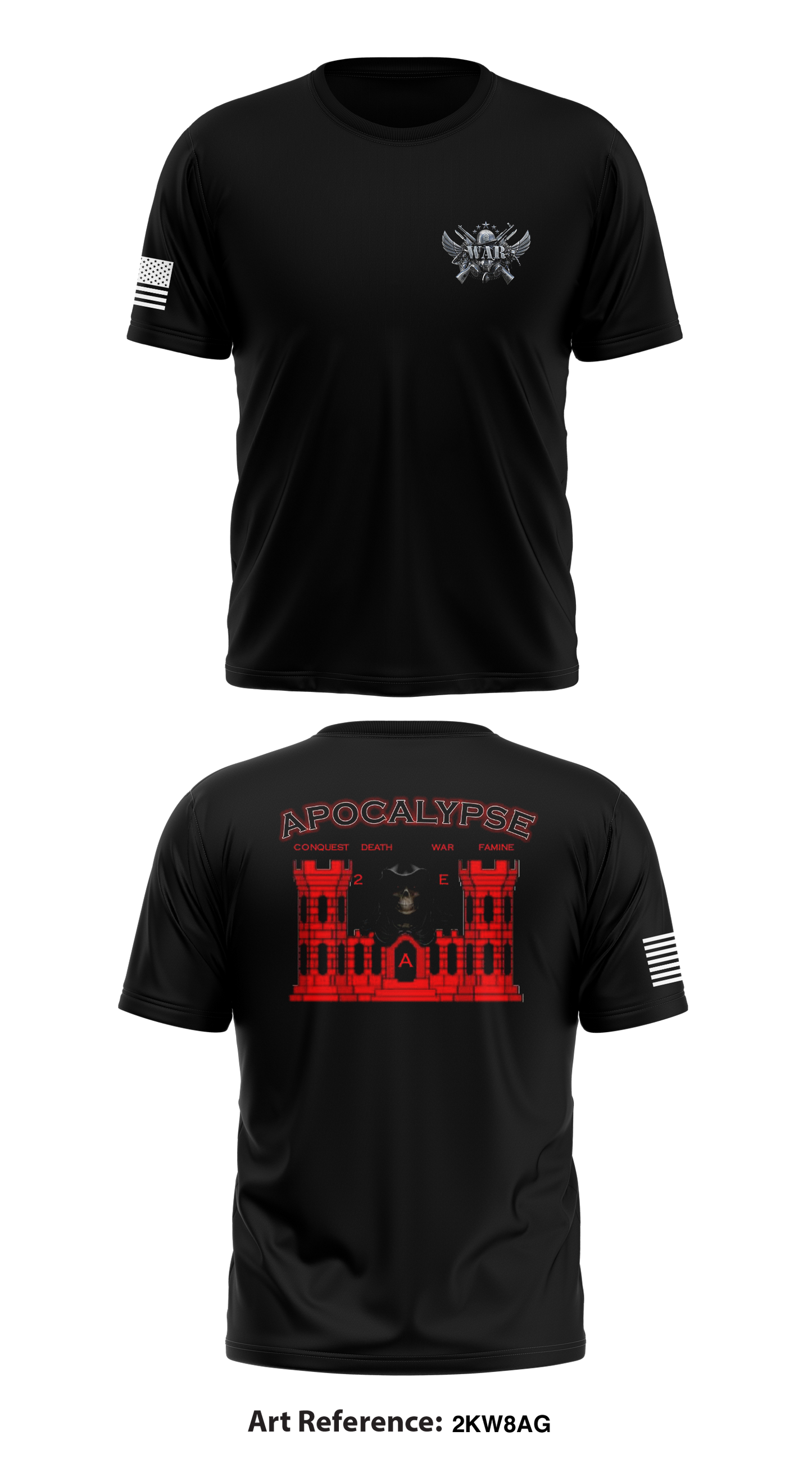 War Platoon, Apocalypse Company, 2BEB Store 1 Core Men's SS Performance Tee - 2kw8aG