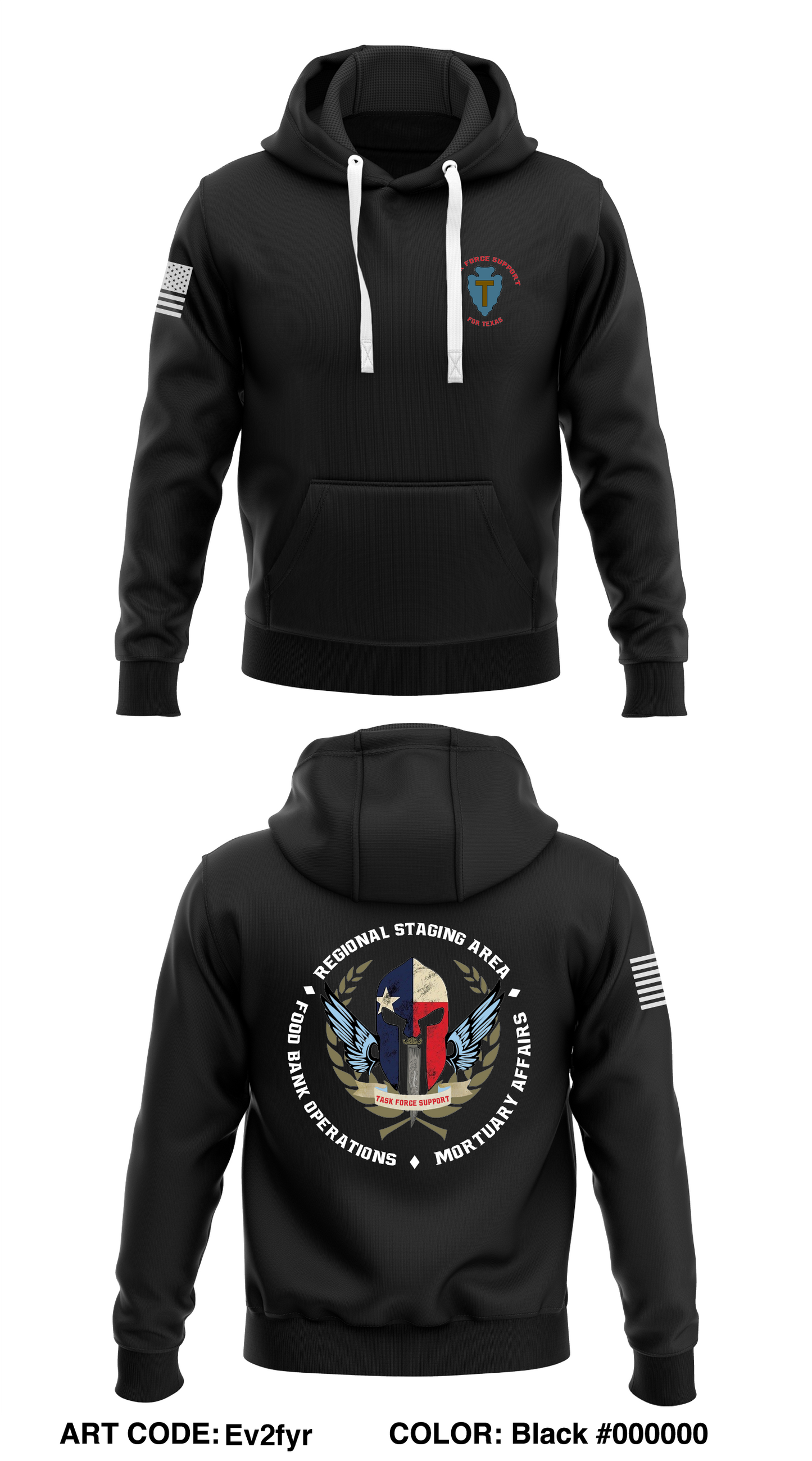 TASK FORCE SUPPORT Store 1 Core Men's Hooded Performance Sweatshirt - Ev2fyr