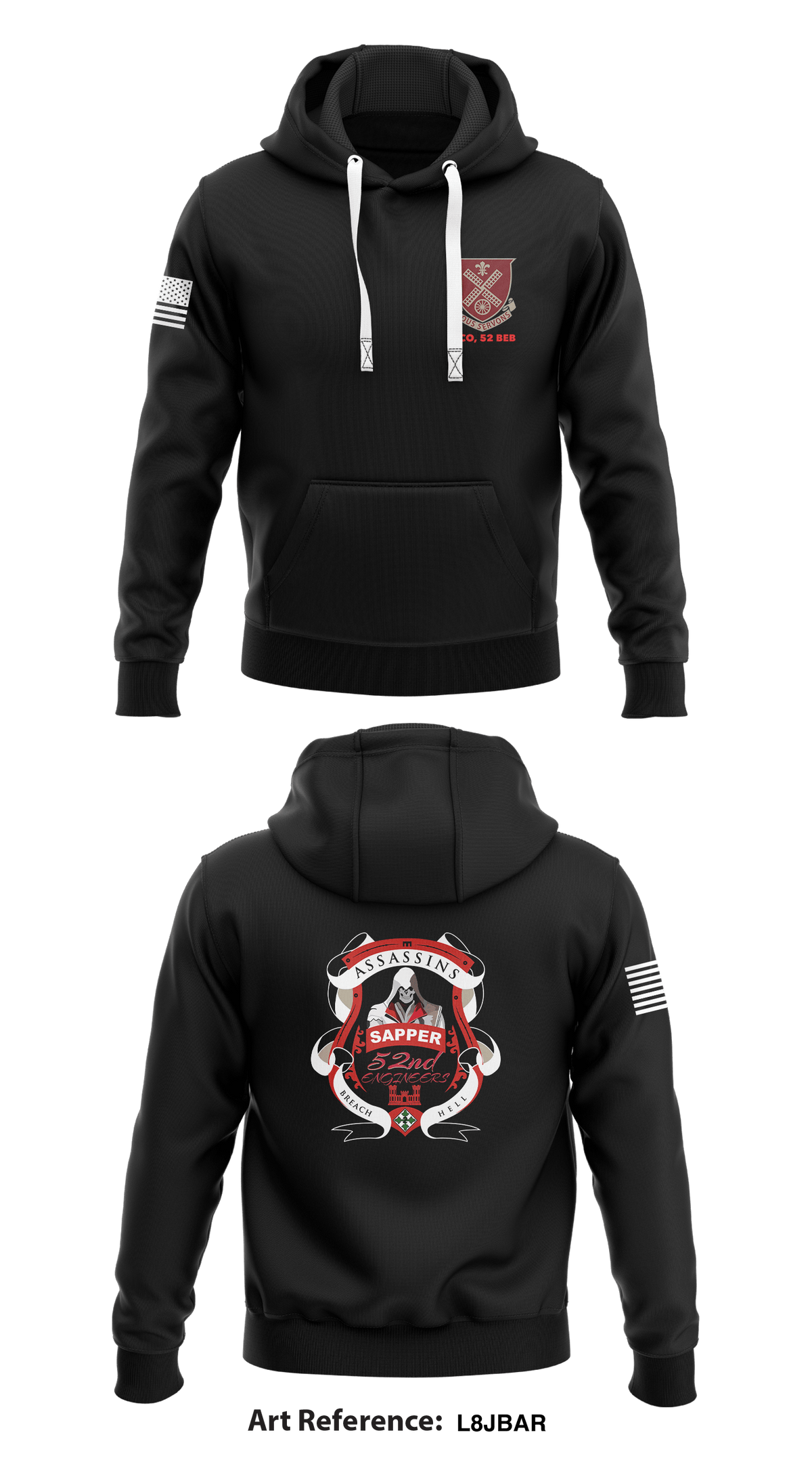 Assassin Company, 52nd BEB Core Men's Hooded Performance Sweatshirt - L8JbaR