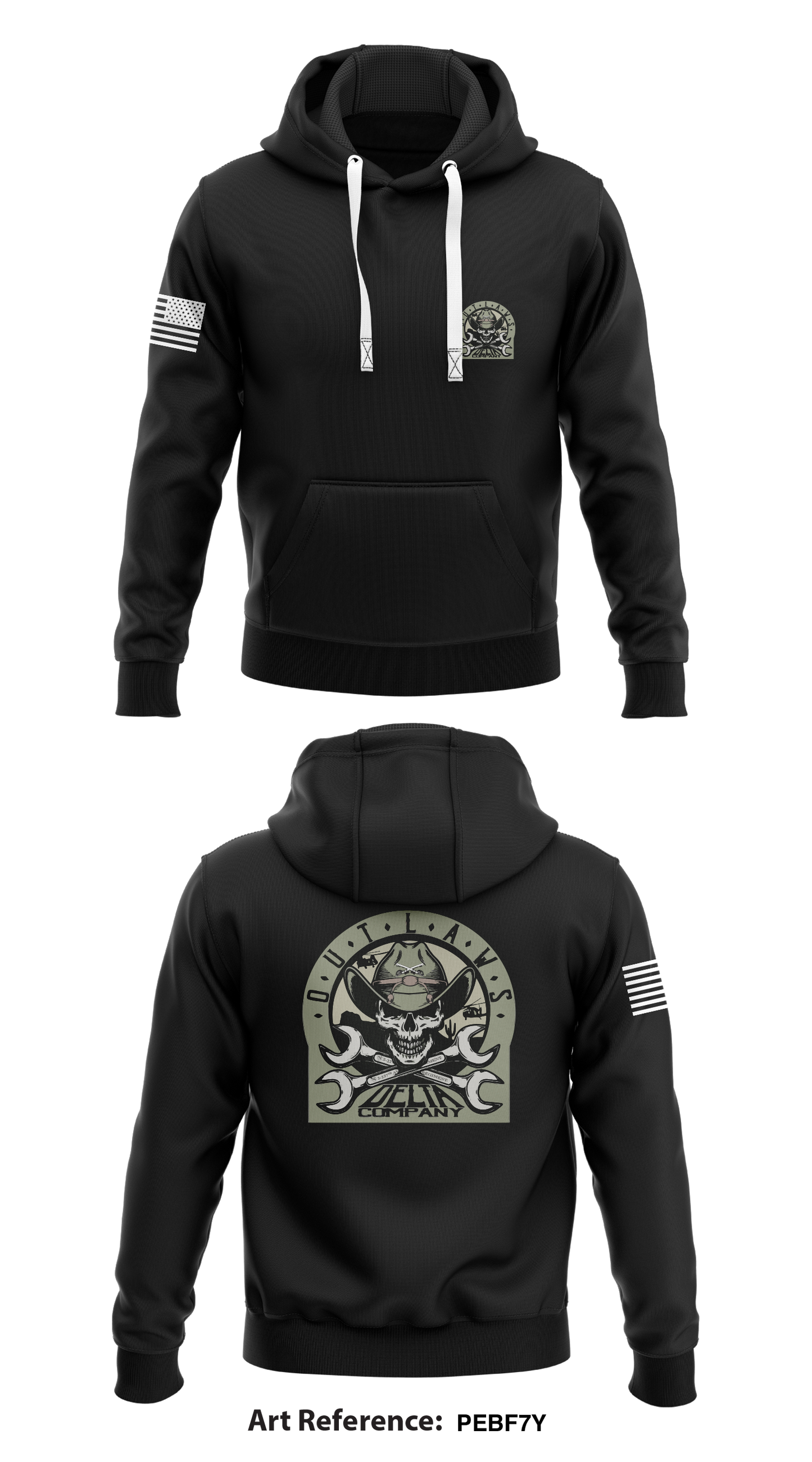 Delta company 2-227 AVN Store 1 Core Men's Hooded Performance Sweatshirt - Pebf7Y