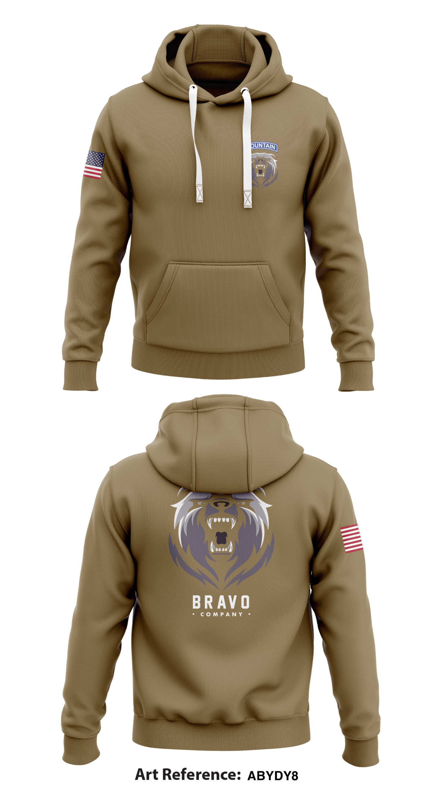 Bravo Company Store 2 Core Men's Hooded Performance Sweatshirt - aBYDY8