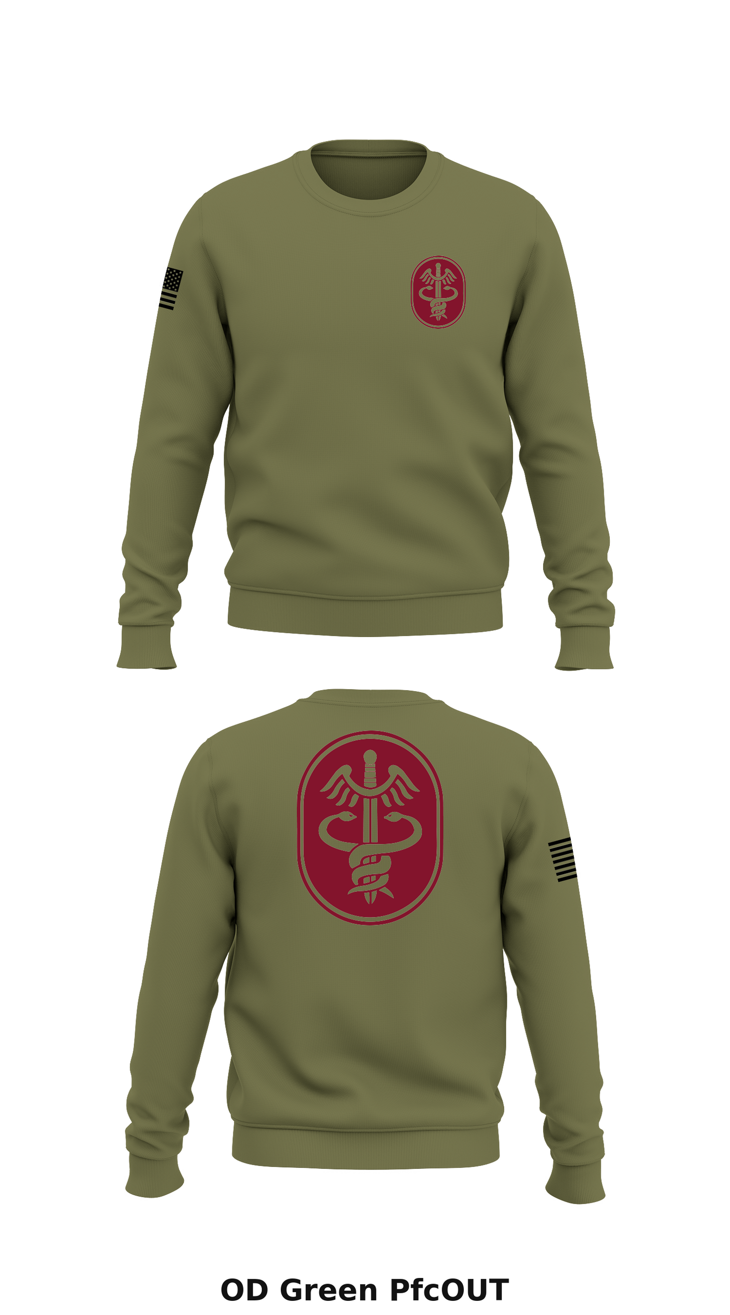 AMEDD Store 1 Core Men's Crewneck Performance Sweatshirt - PfcOUT
