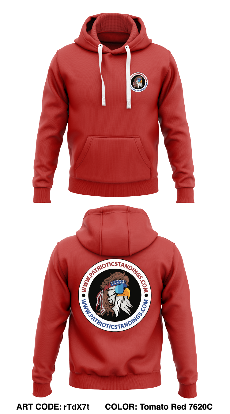 PATRIOTIC STANDINGS Store 1 Core Men's Hooded Performance Sweatshirt - rTdX7t