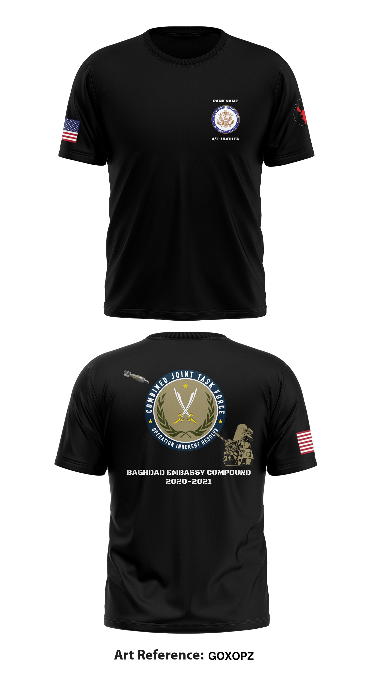 Alpha Battery 1-194th FA Store 1 Core Men's SS Performance Tee - GOxoPz