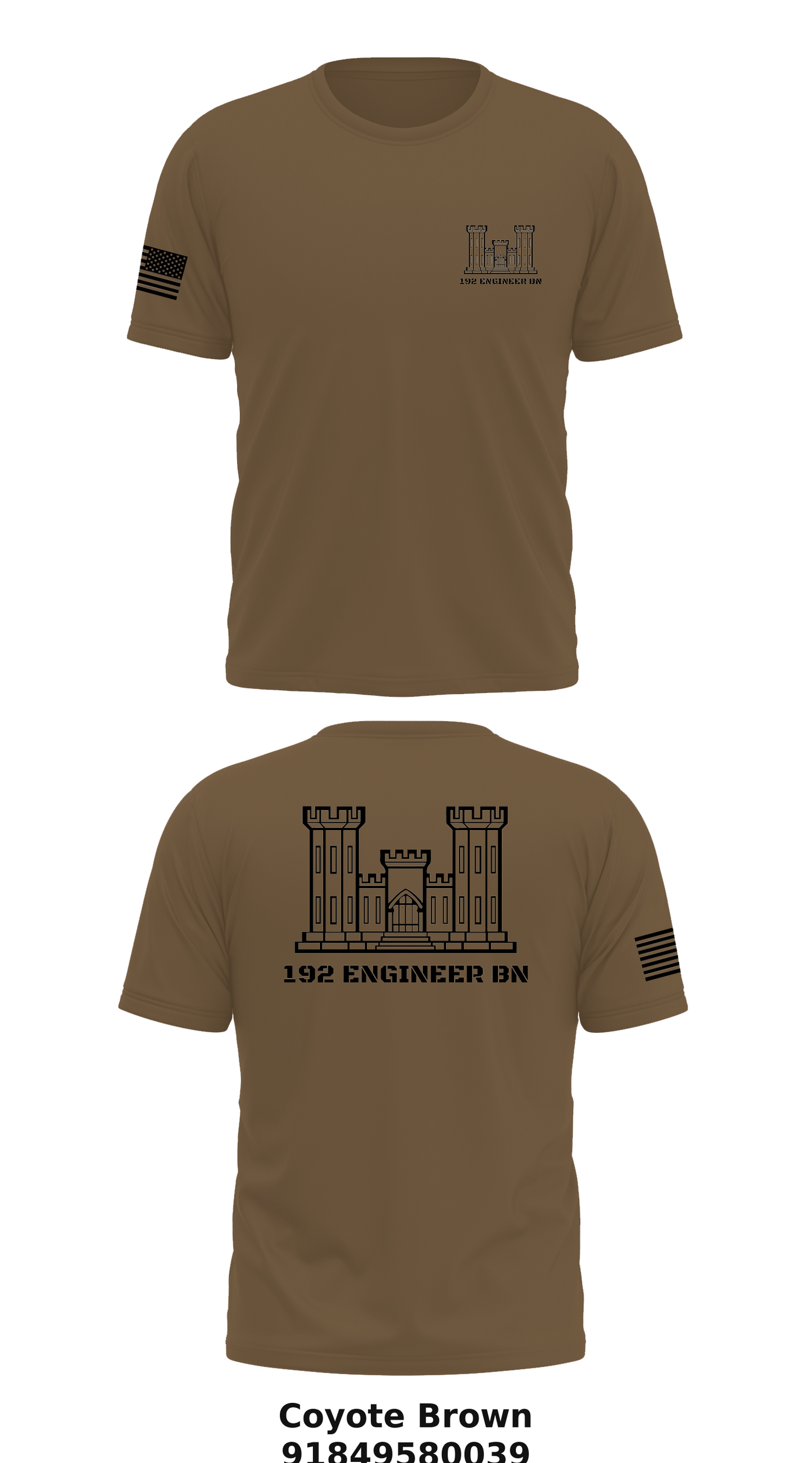 192 Engineer BN Store 1 Core Men's SS Performance Tee - 91849580039