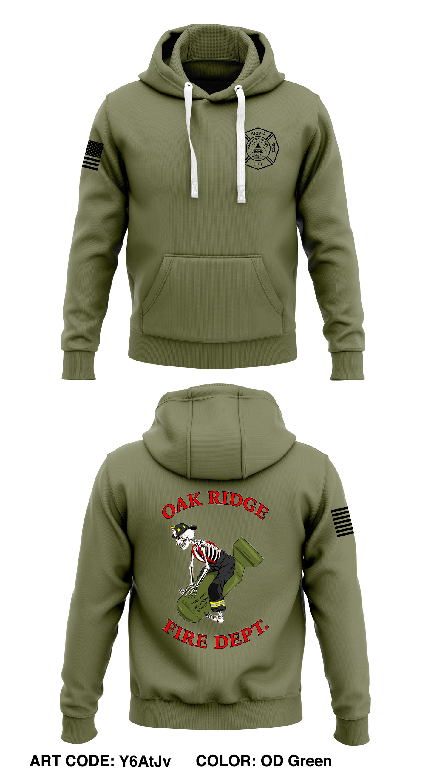 Oak Ridge Fire Department Store 1 Core Men's Hooded Performance Sweatshirt - Y6AtJv