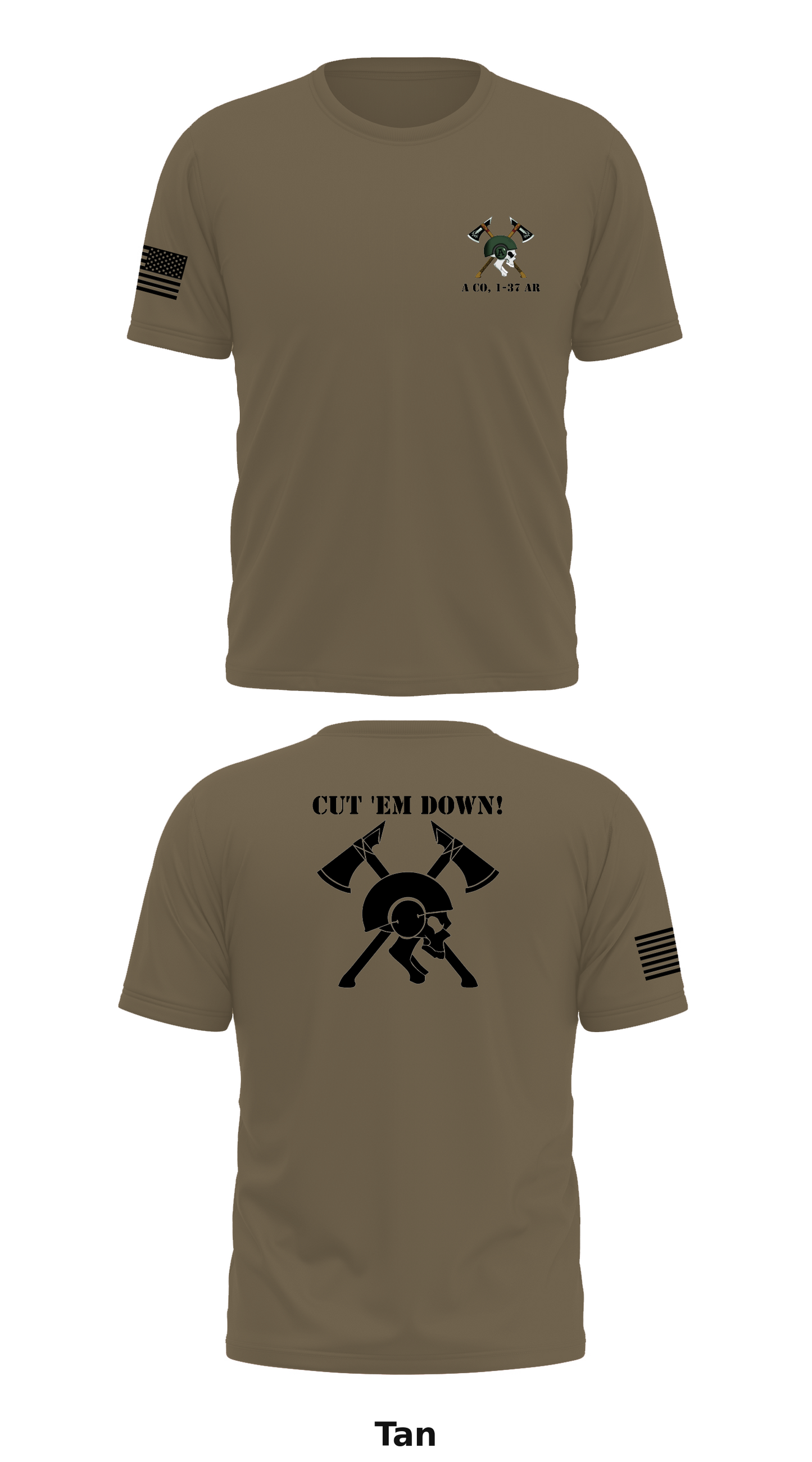 A Co, 1-37 AR Store 1 Core Men's SS Performance Tee - 53122148283