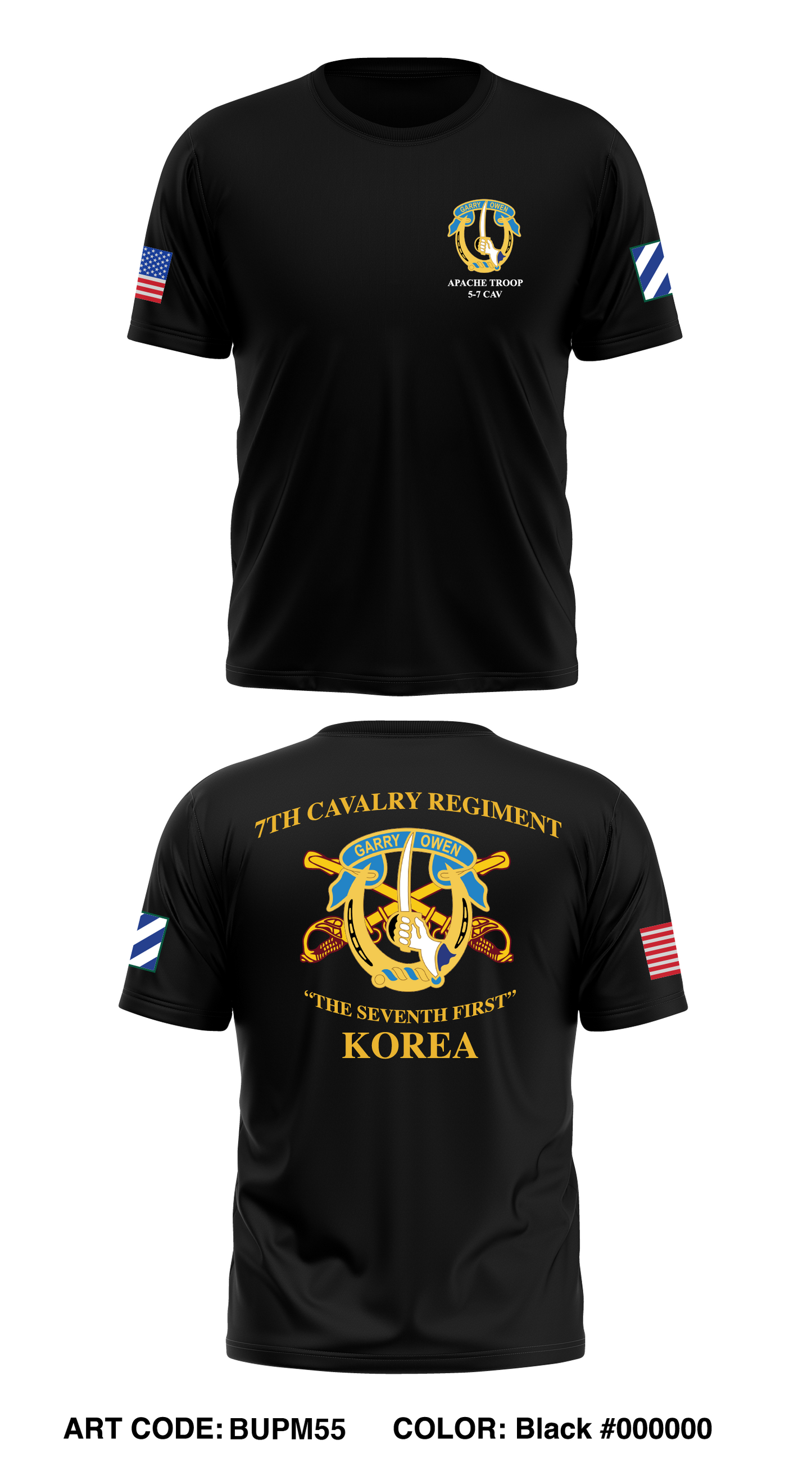 Apache troop 5th squadron 7th cavalry regiment Store 1 Core Men's SS Performance Tee - BUPM55