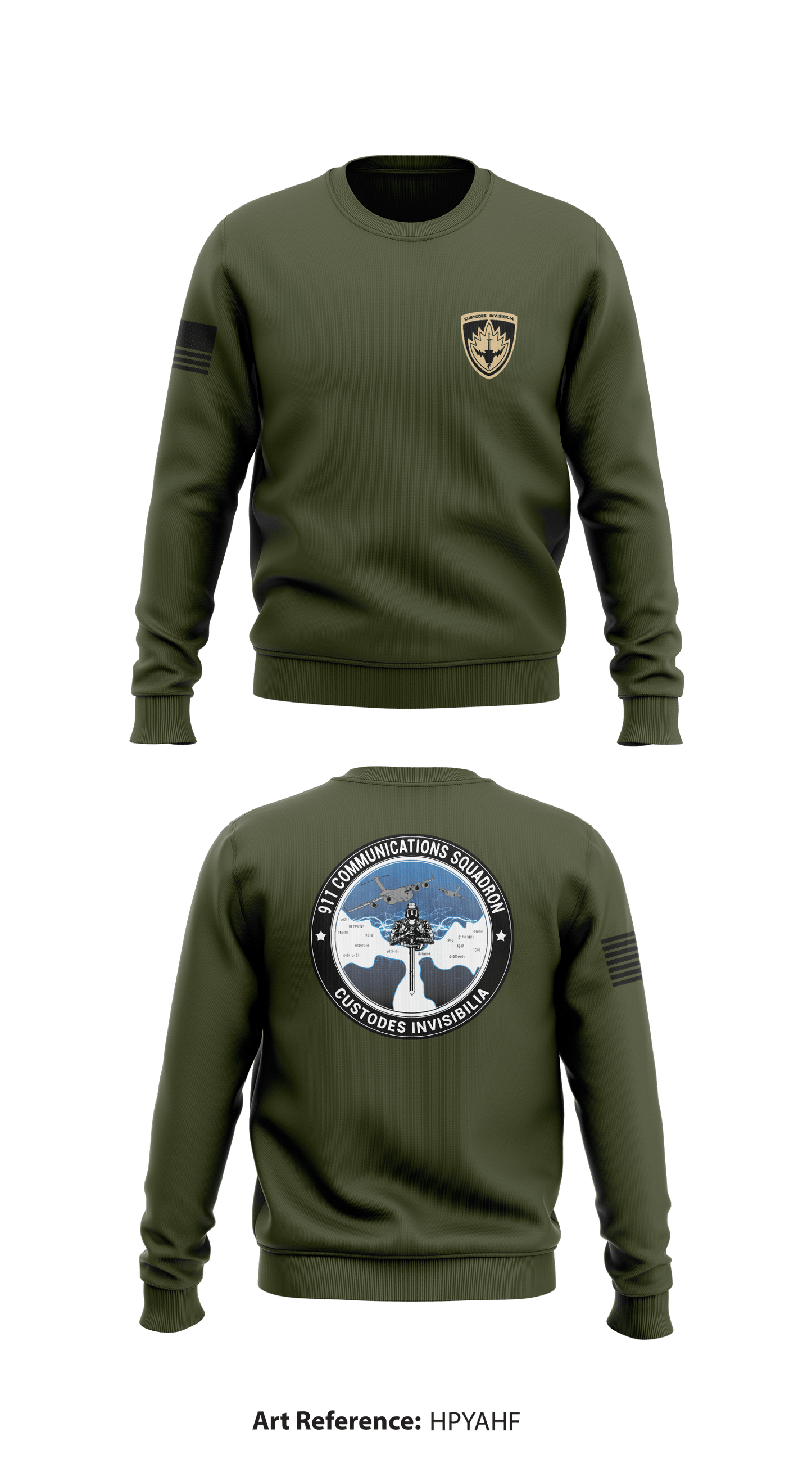 911th Communications Squadron Store 1 Core Men's Crewneck Performance Sweatshirt - HPYaHF