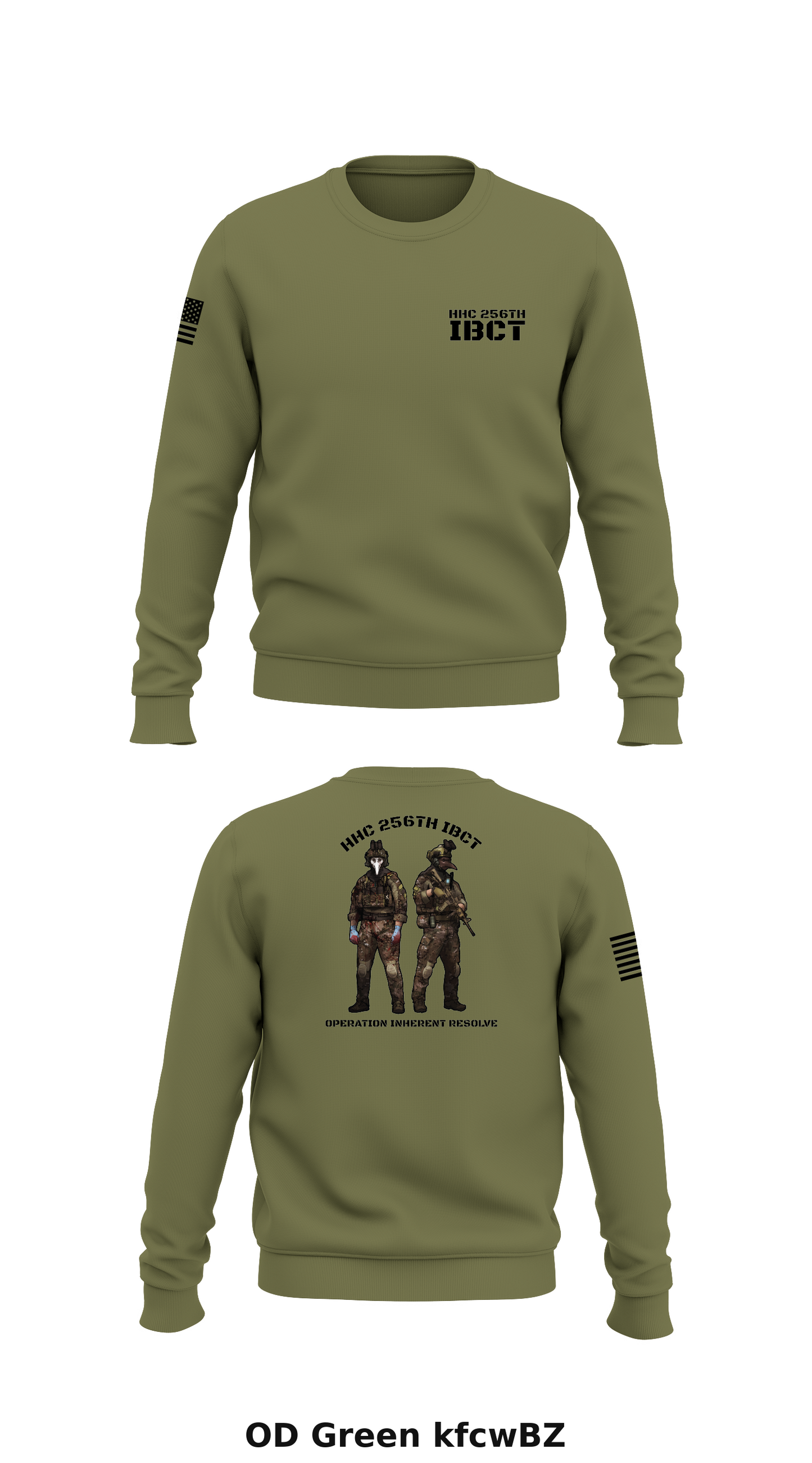 HHC 256th IBCT Store 1 Core Men's Crewneck Performance Sweatshirt - kfcwBZ