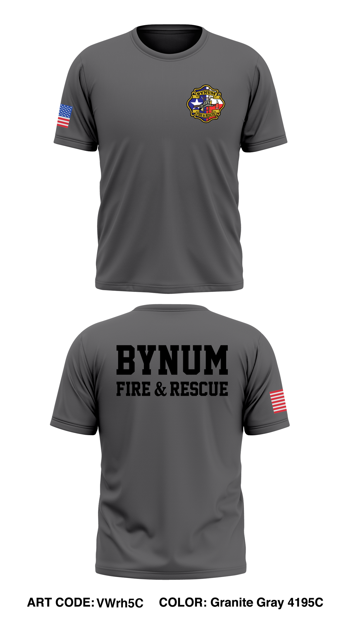 Bynum fire department Store 1 Core Men's SS Performance Tee - VWrh5C