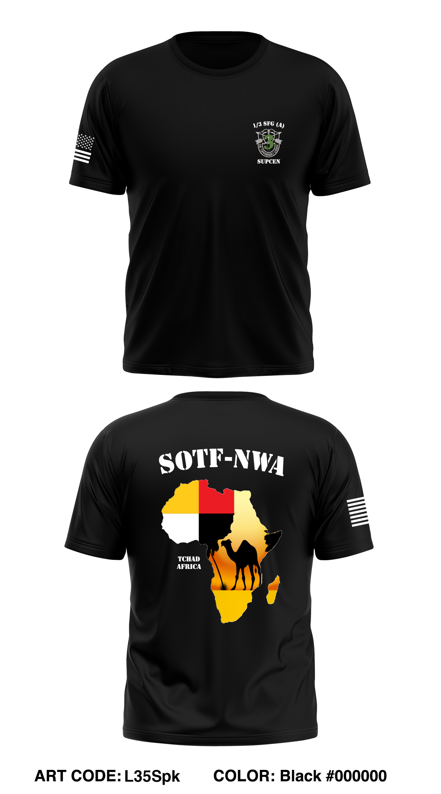 1st BN 3rd SFG (A) Store 1 Core Men's SS Performance Tee - L35Spk