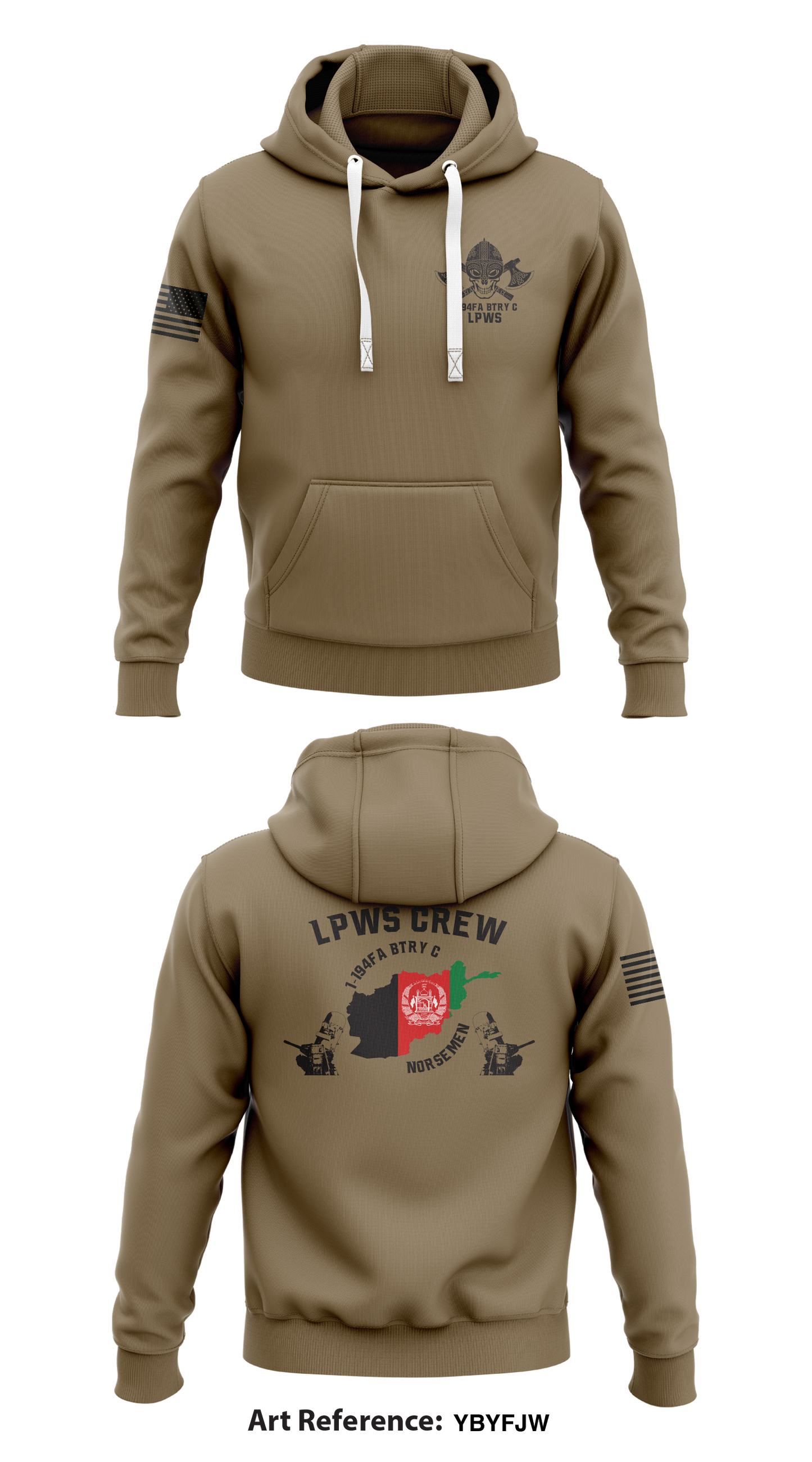 C BTRY 1-194FA NORSEMEN Store 1 Core Men's Hooded Performance Sweatshirt - YBYfjw